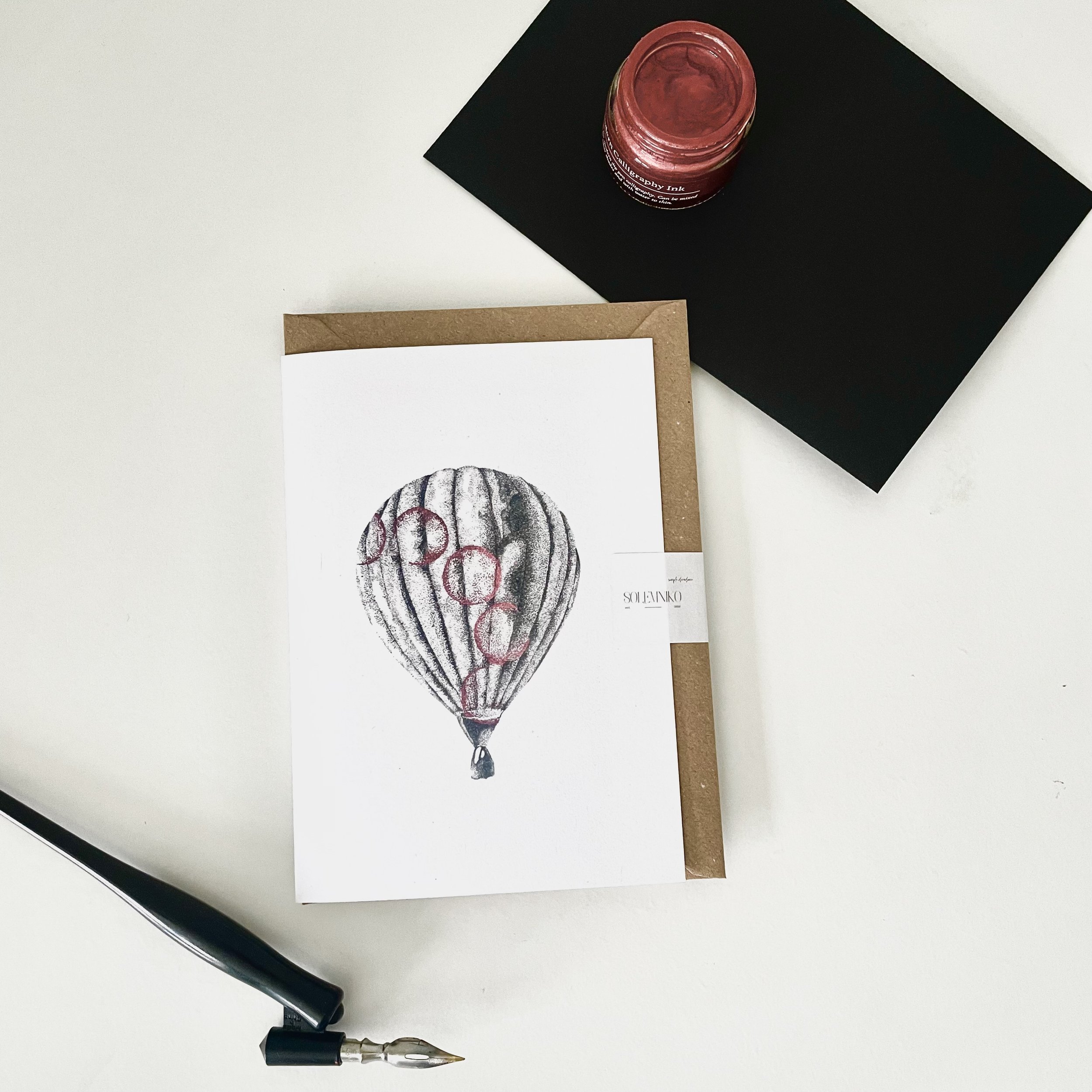 Moon Phases Balloon Luxury Greeting Card.jpeg