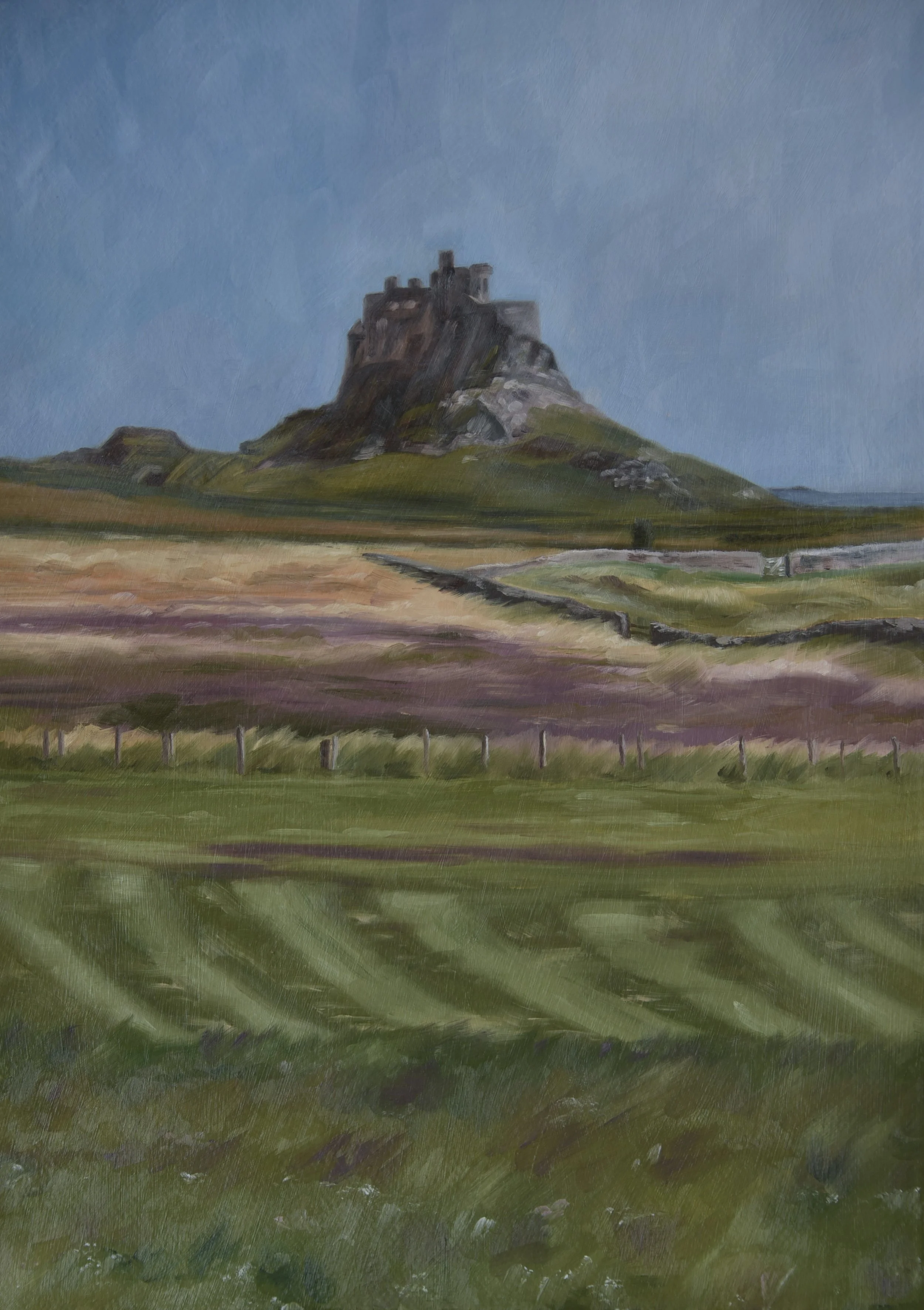 Lindisfarne Castle (oil on paper, A3)