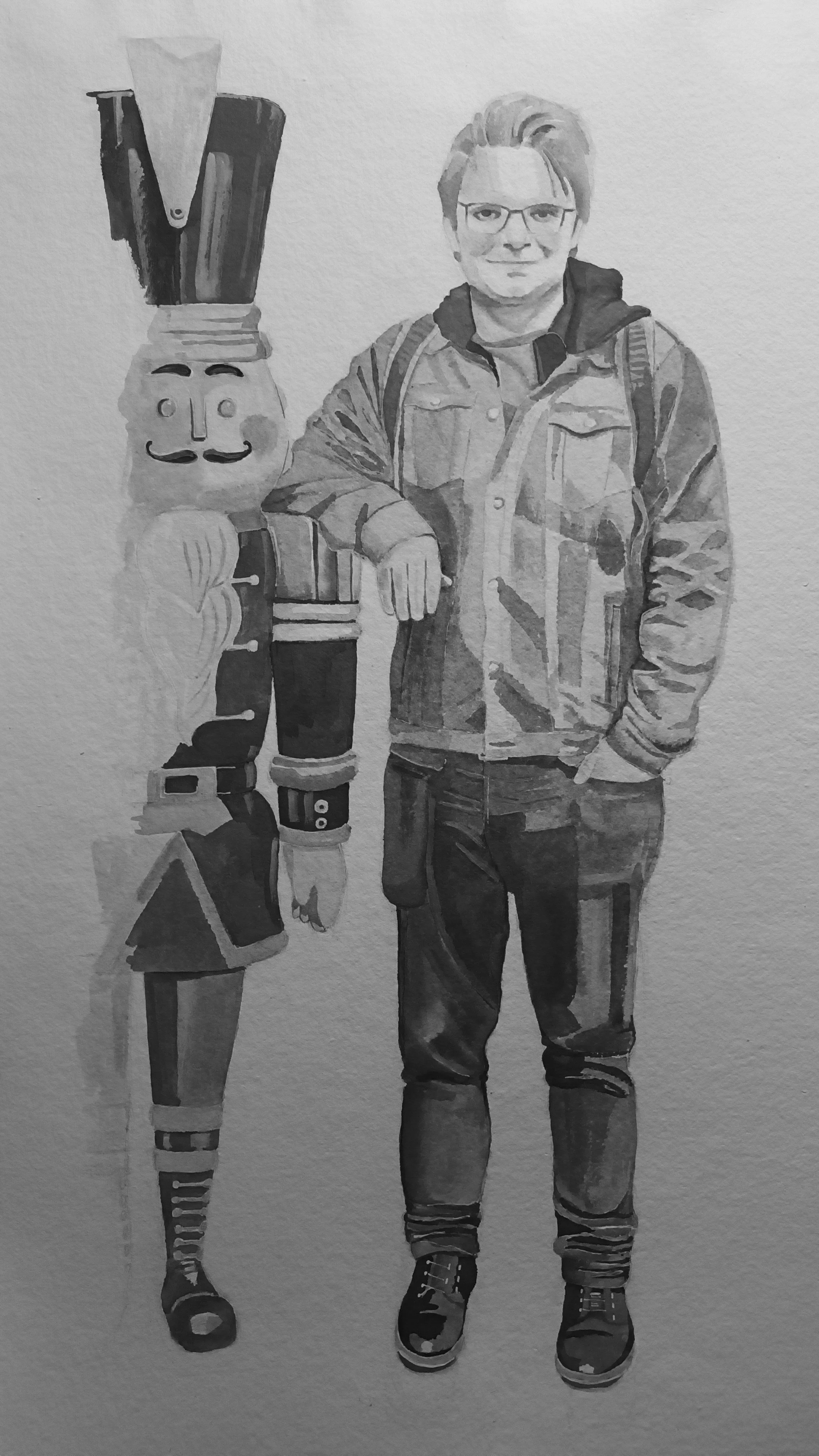 Elliot (ink on paper, 22" x 32") - Not For Sale