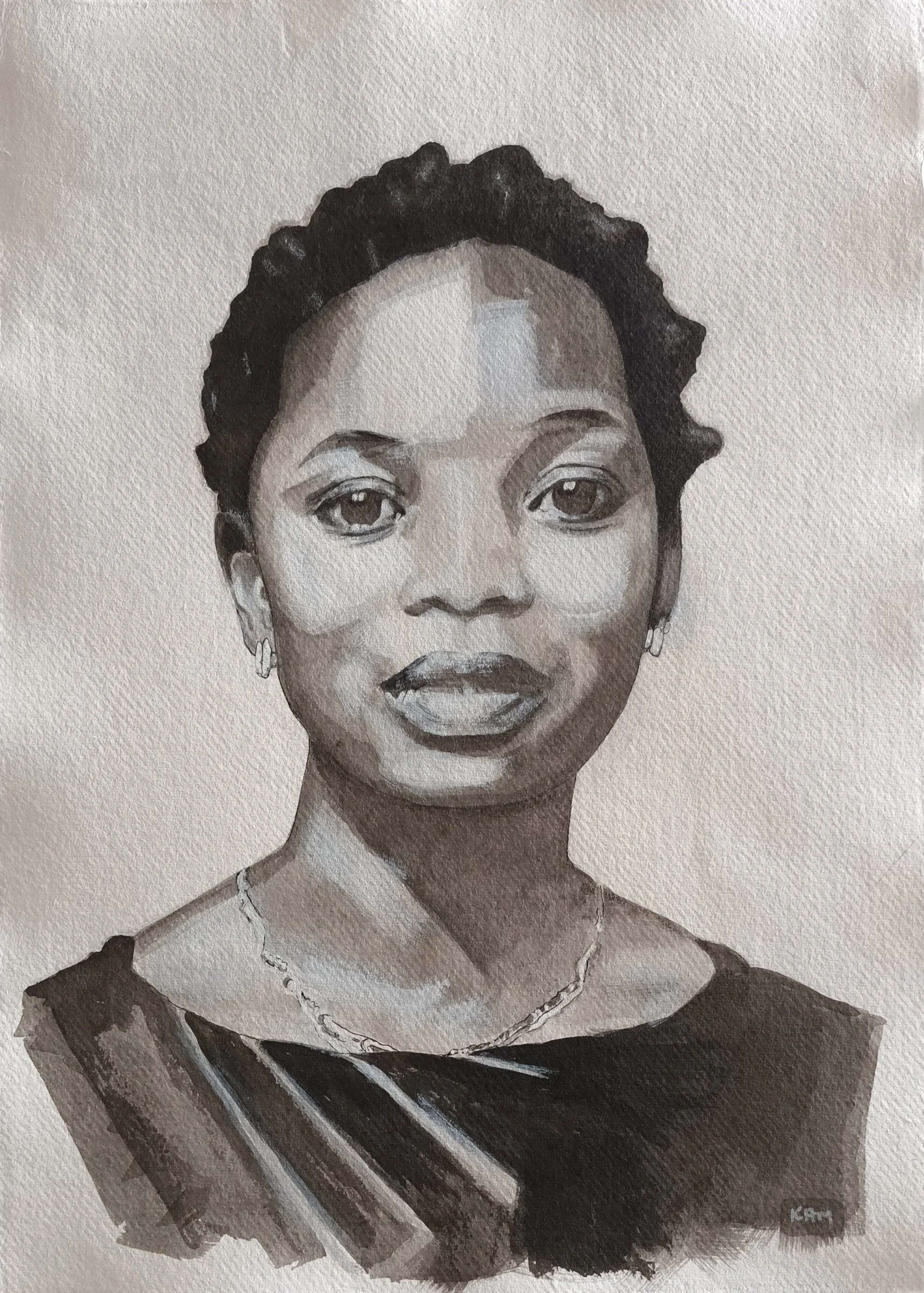 Portrait of a Lady (ink on paper, A3)