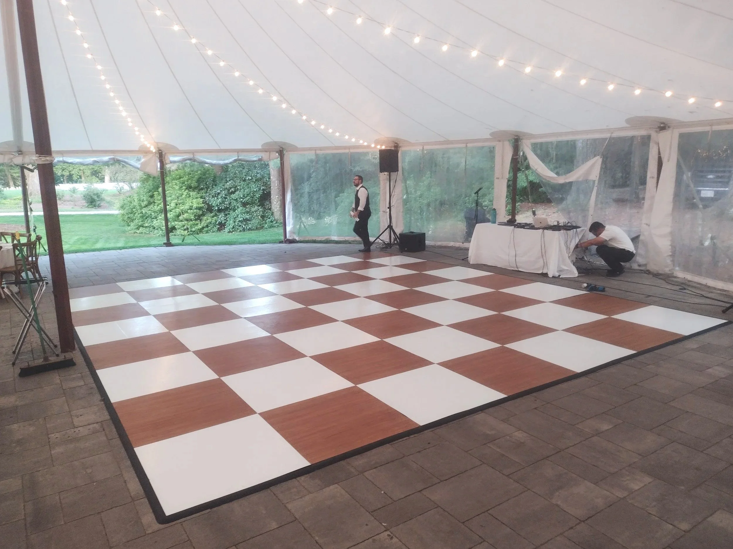 Honey & White Checkered