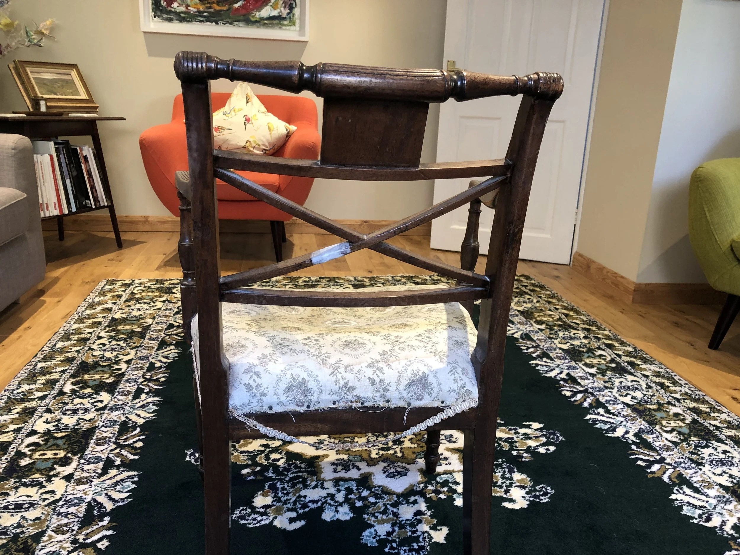 This family heirloom was looking tatty and a bit sad so my client wanted to refresh it in a similar style