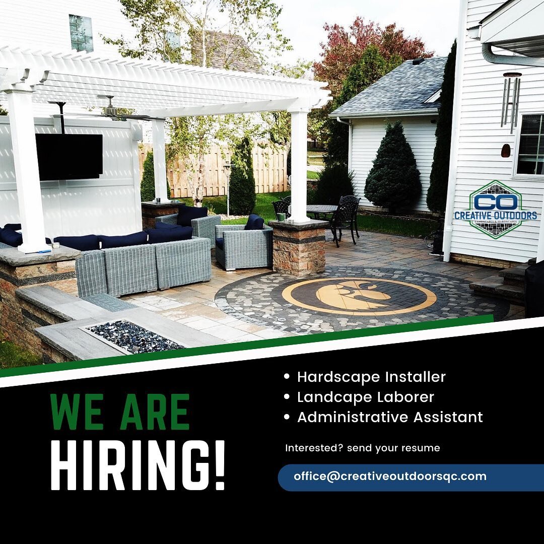 Do YOU love building outdoor living spaces?  Message us for more info on our available positions!