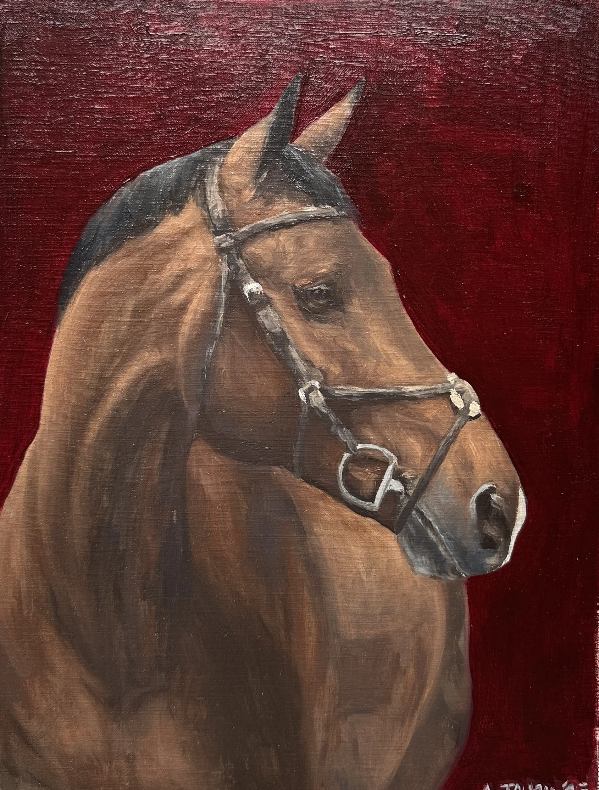 9"x12" original oil on linen paper. 2025. SOLD.