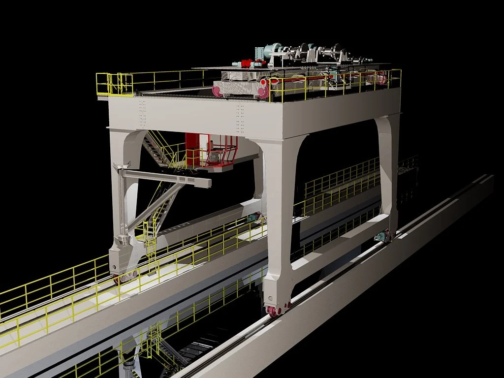 Dam Gantry Crane - 3D Model Adding Operator Cab