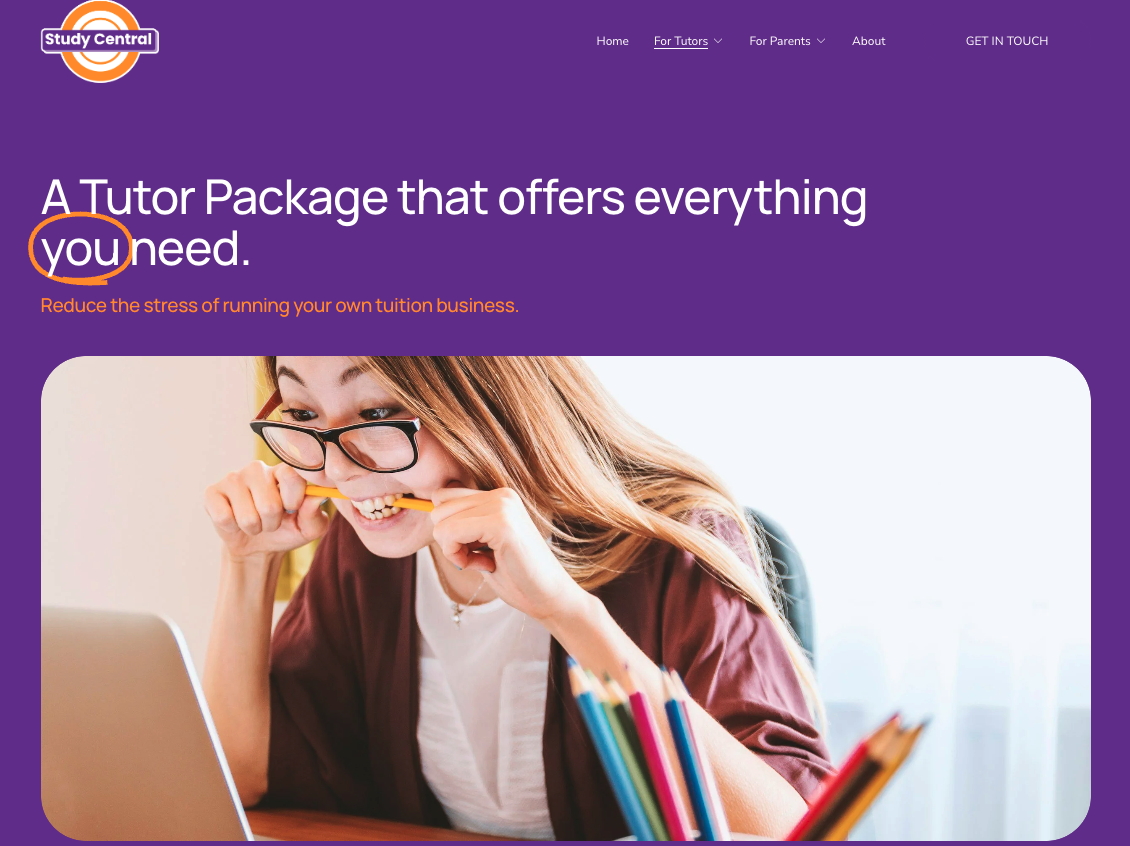 Website and launch marketing for Study Central