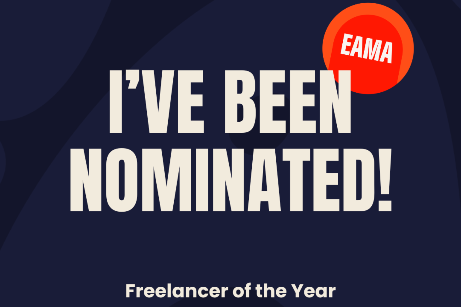 Nominated for Freelancer of the Year