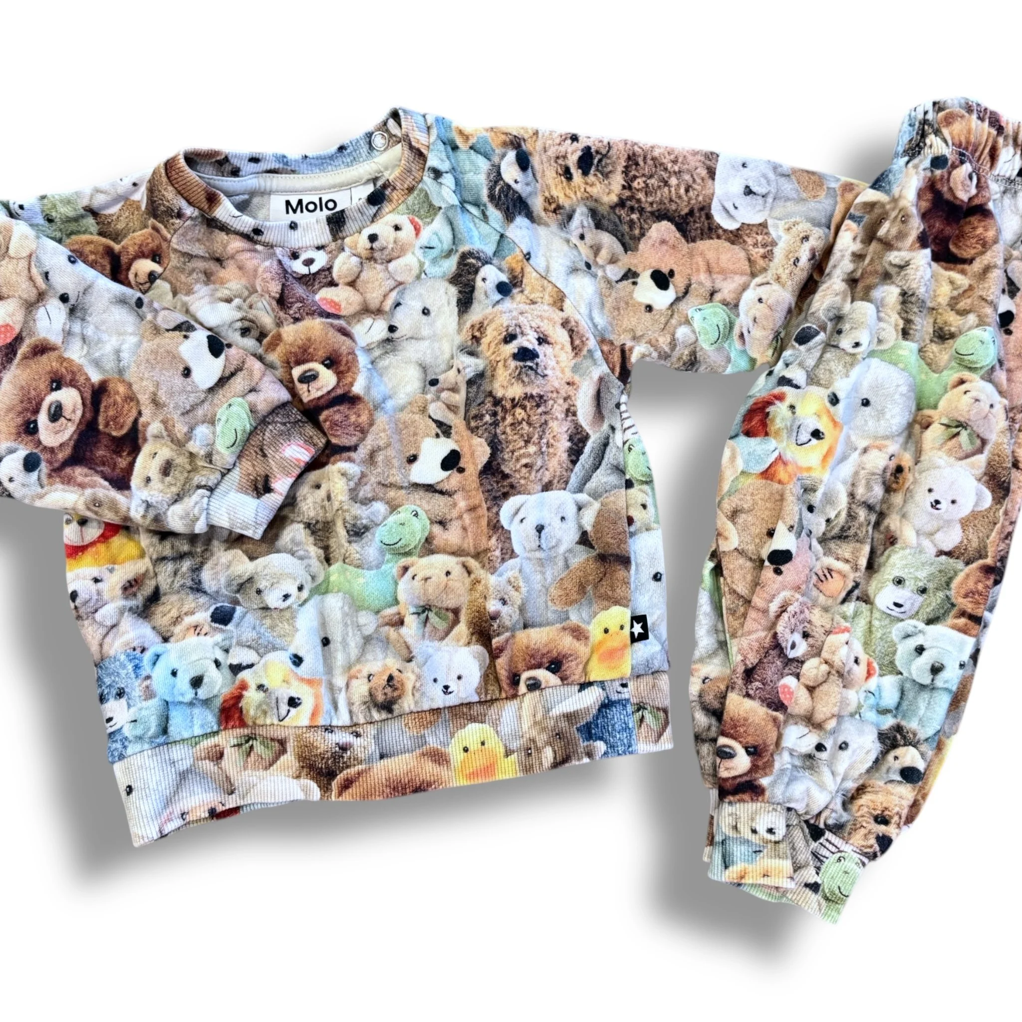 Size 12 month Molo stuffed animal sweatset