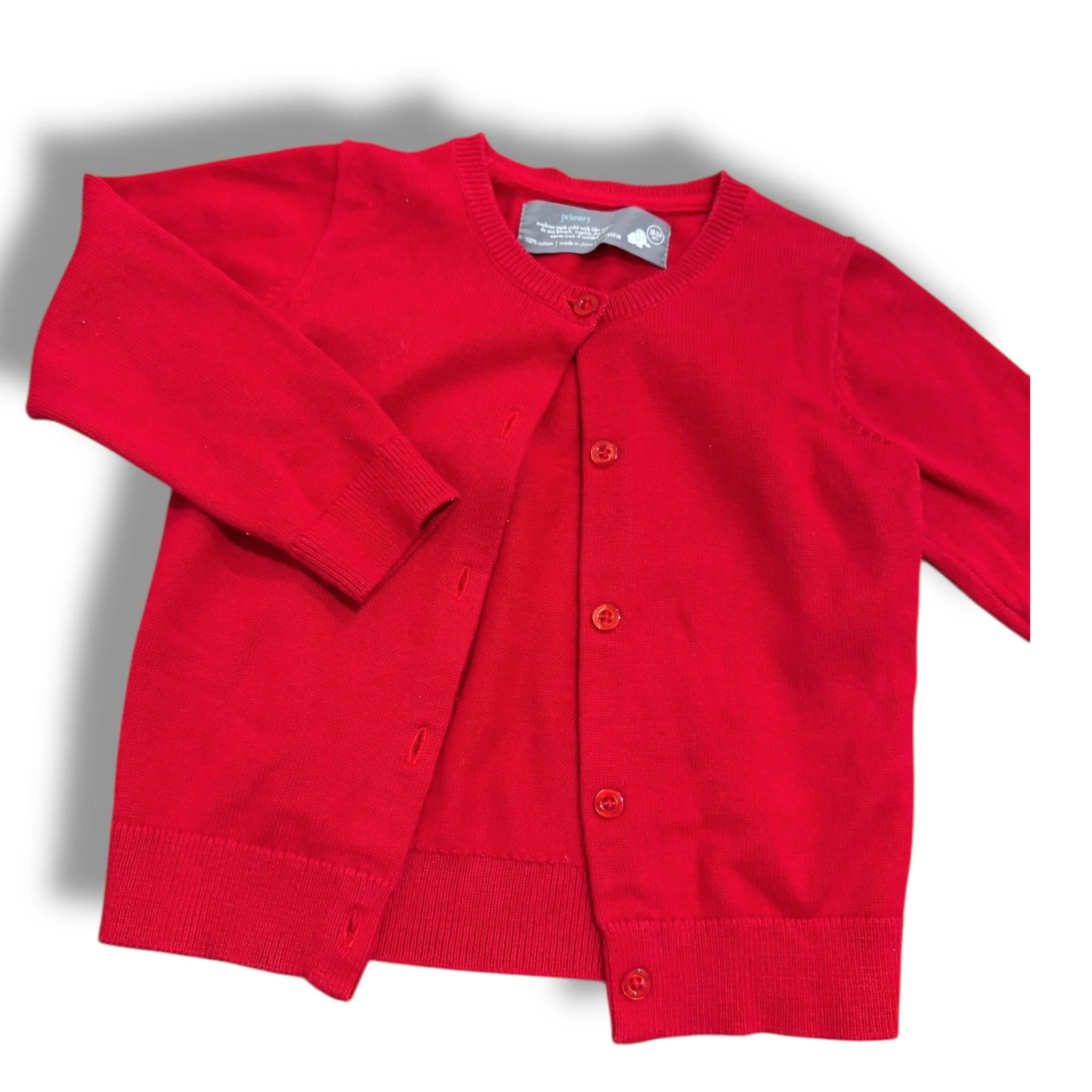 SIze 18-24 month Primary red cardigan