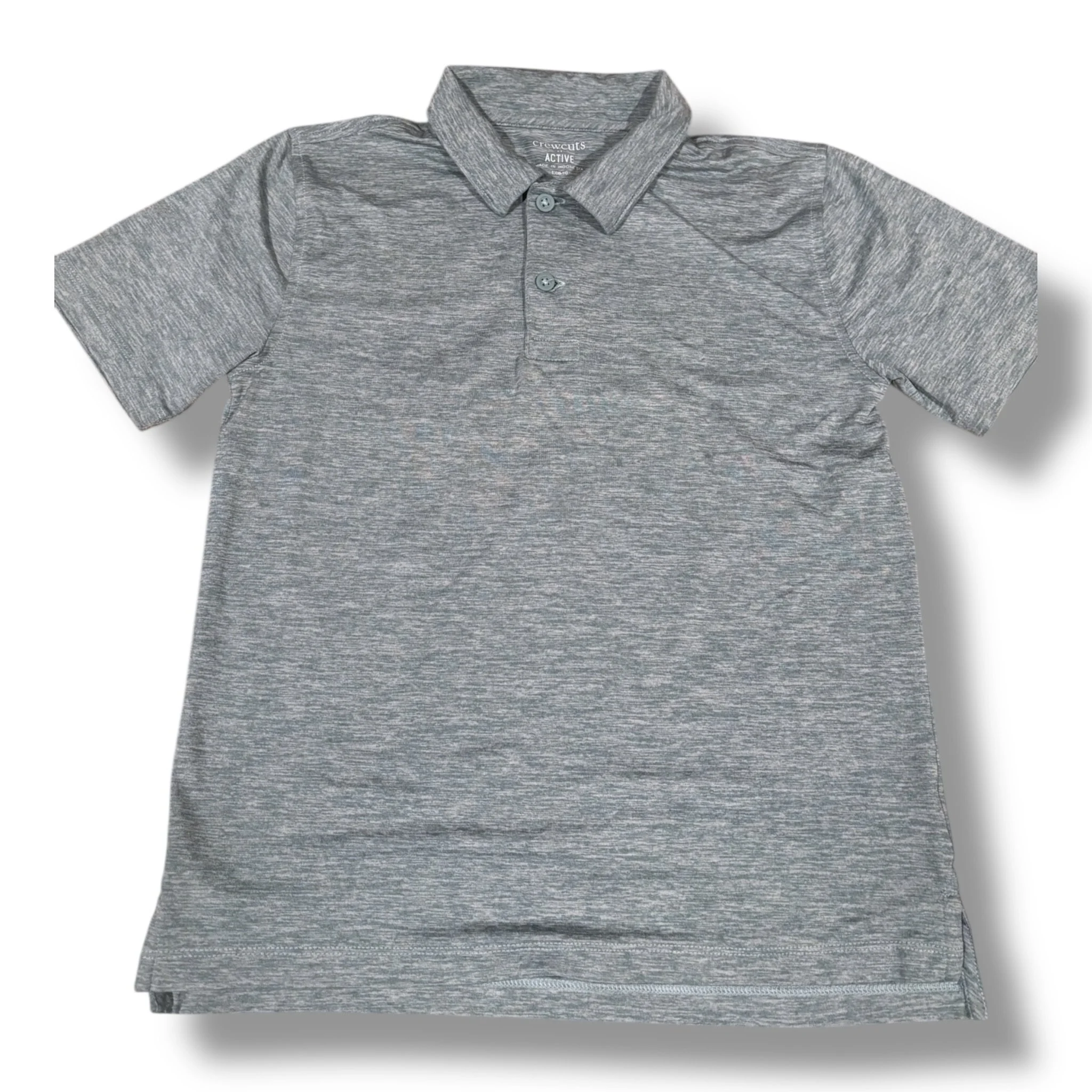 Size 10-11 (L) Crewcuts heathered sage green performance polo
