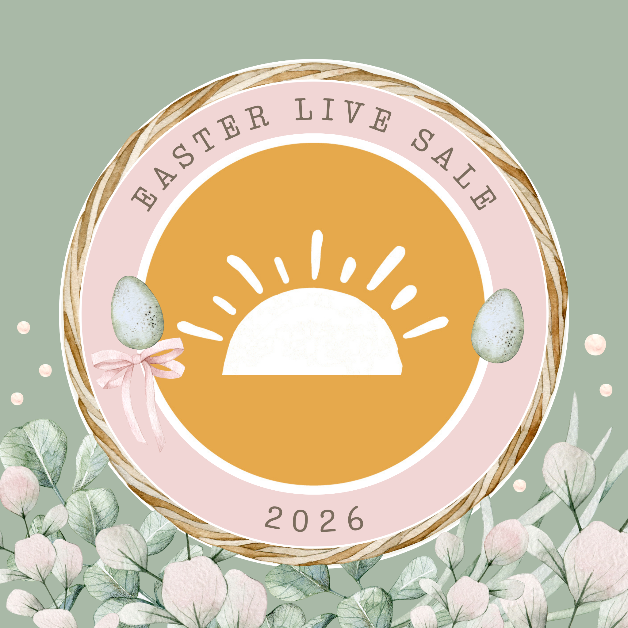 Size 2T Monica & Andy white dress with brown bunnies and pastel Easter baskets & eggs; mint green ruffle on sleeves