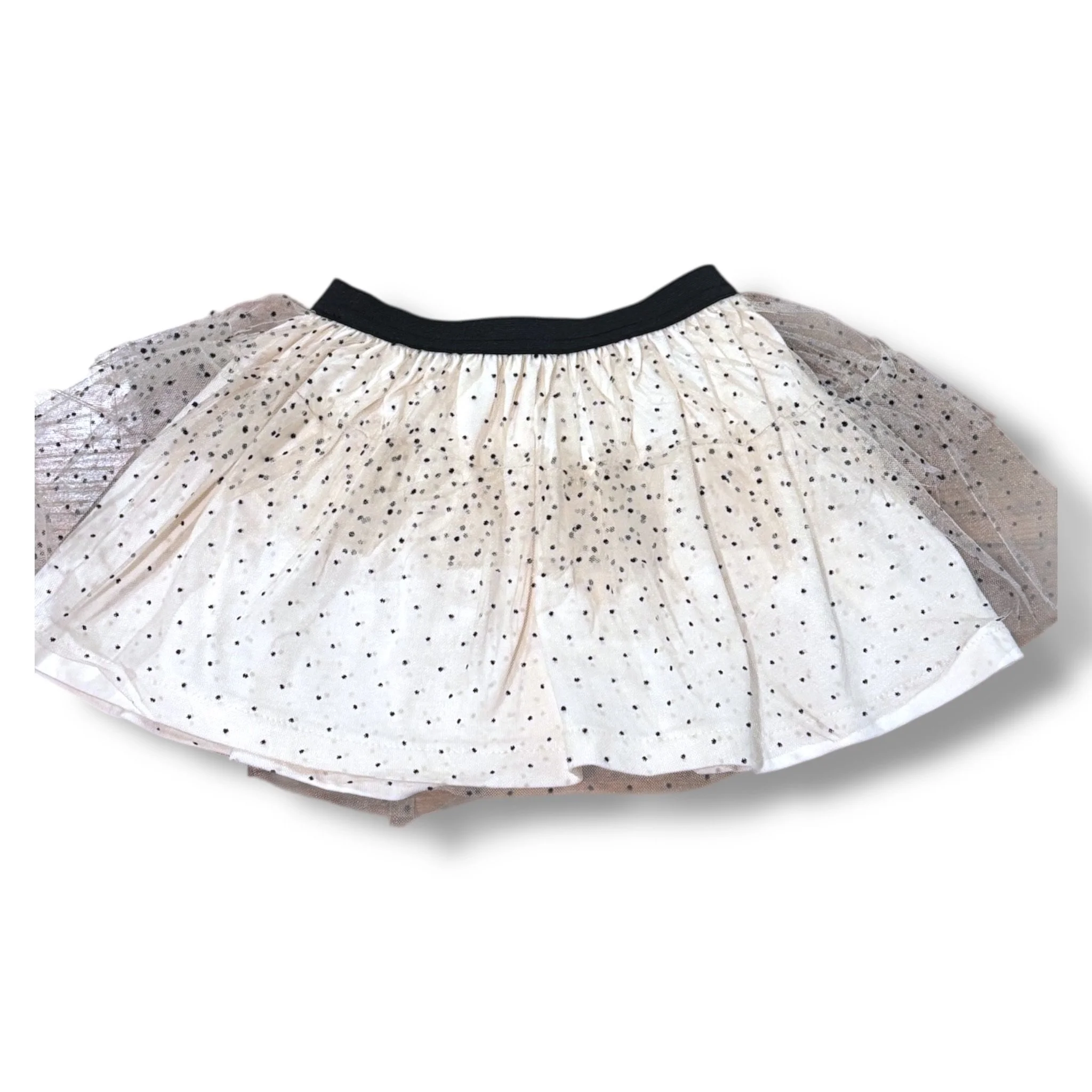 Size 18-24 month Zara cream skirt w/ black polka tulle NWT