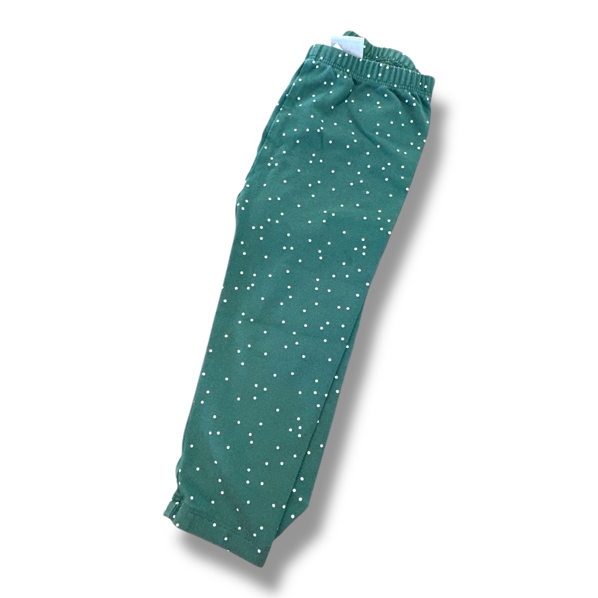 Size 18-24 month Hanna anderesson green, gold polka dot leggings, light fade