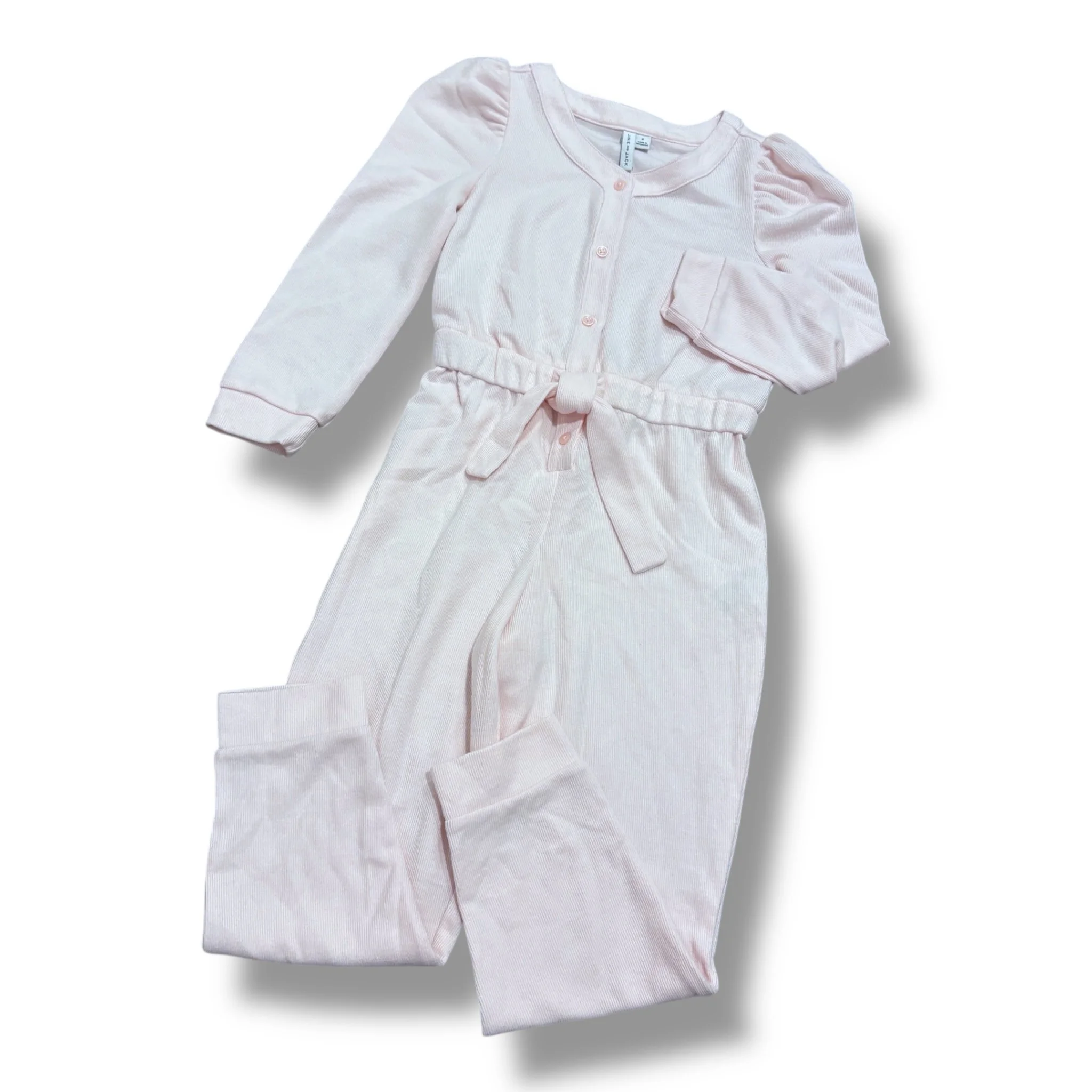 Size 8 Janie and Jack light pink jumpsuit w/ tie waist