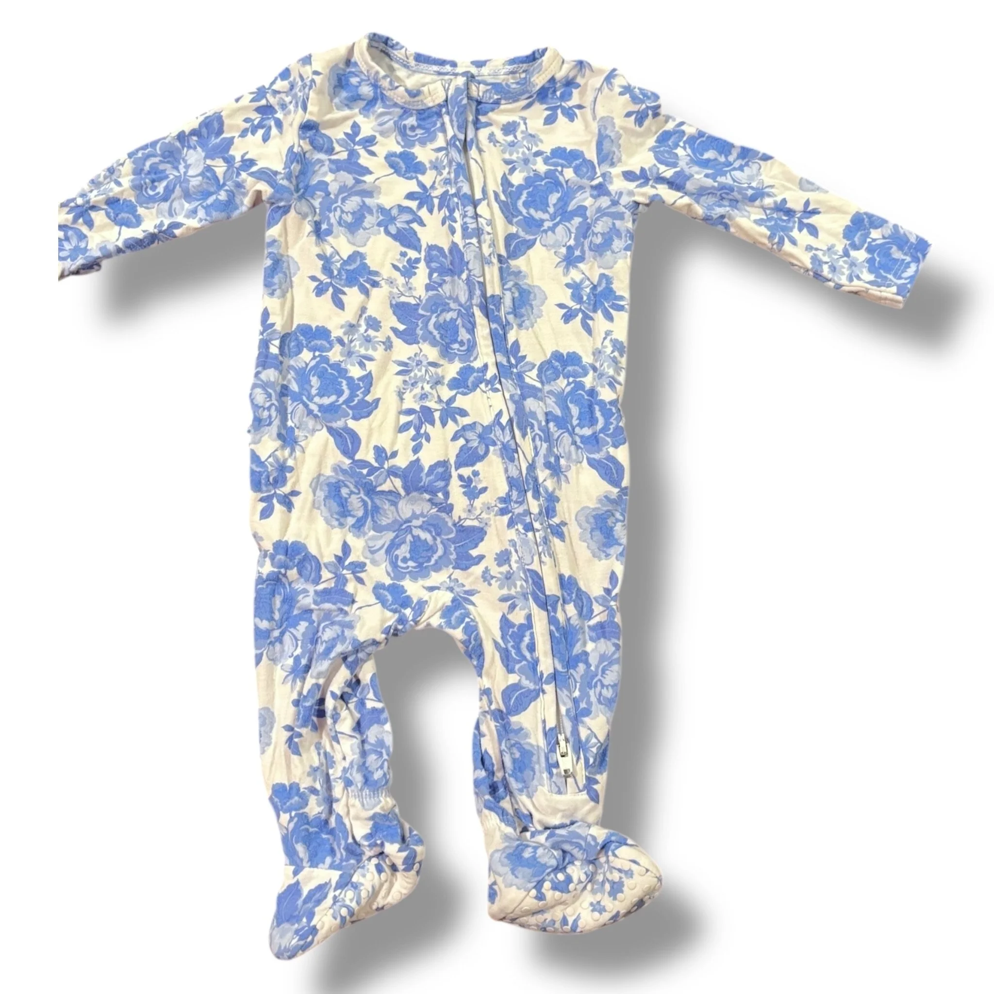 Size 0-3 Angel Dear blue/white floral sleeper
