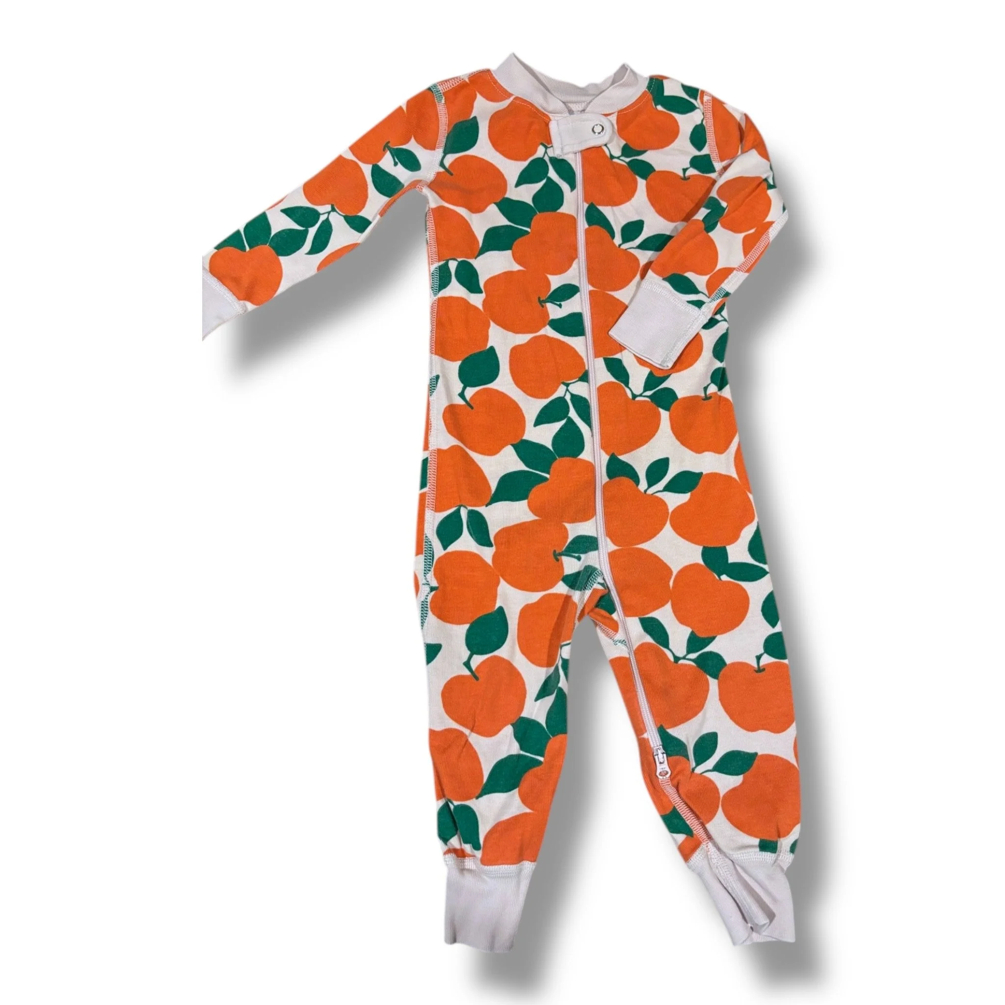 Size 18-24 month Hanna Andersson pale pink sleeper w/ apples