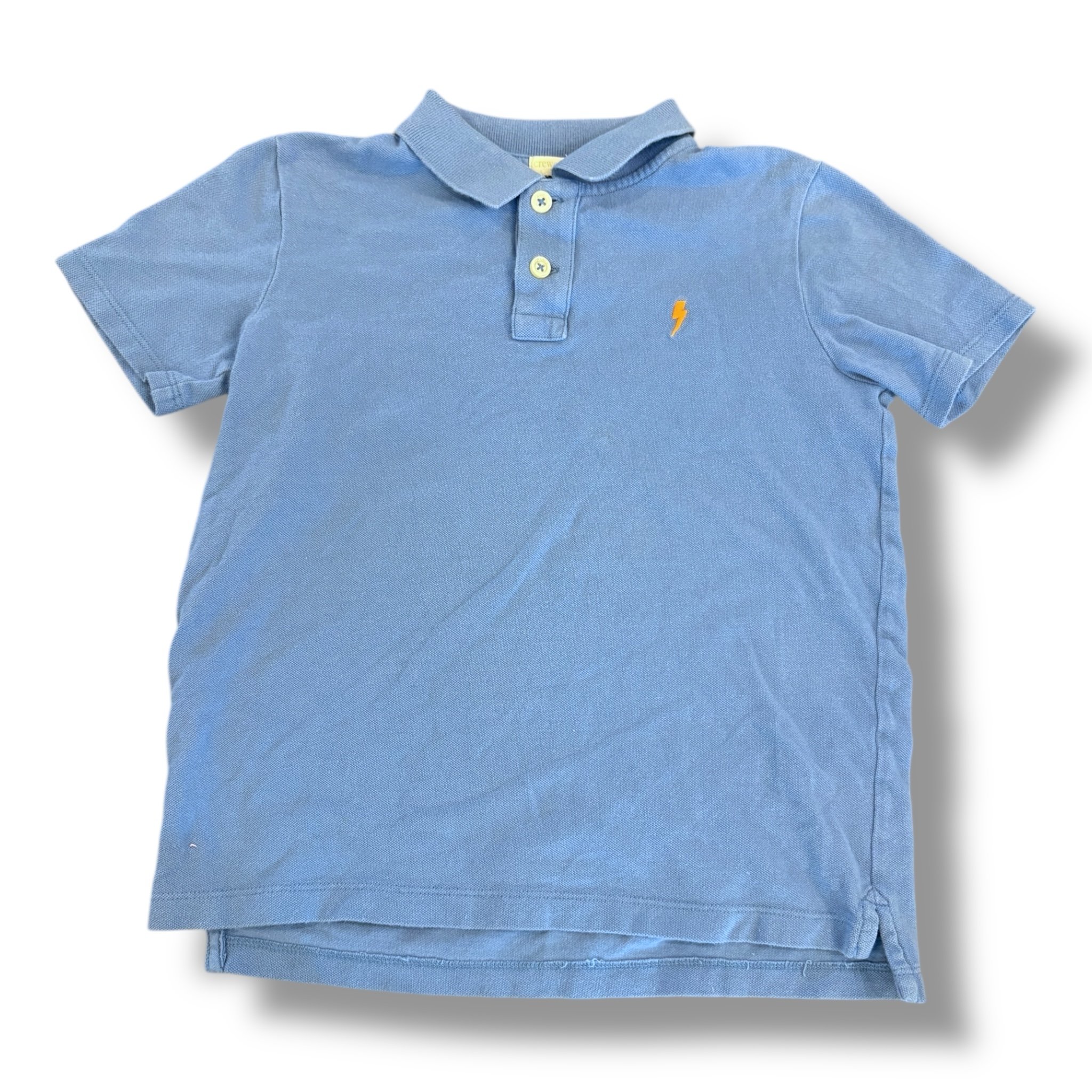 Size 6-7 Crewcuts blue polo lightning bolt