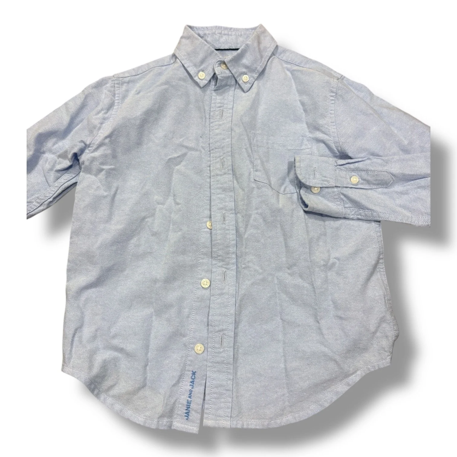 Size 5 Janie and Jack oxford blue button-up
