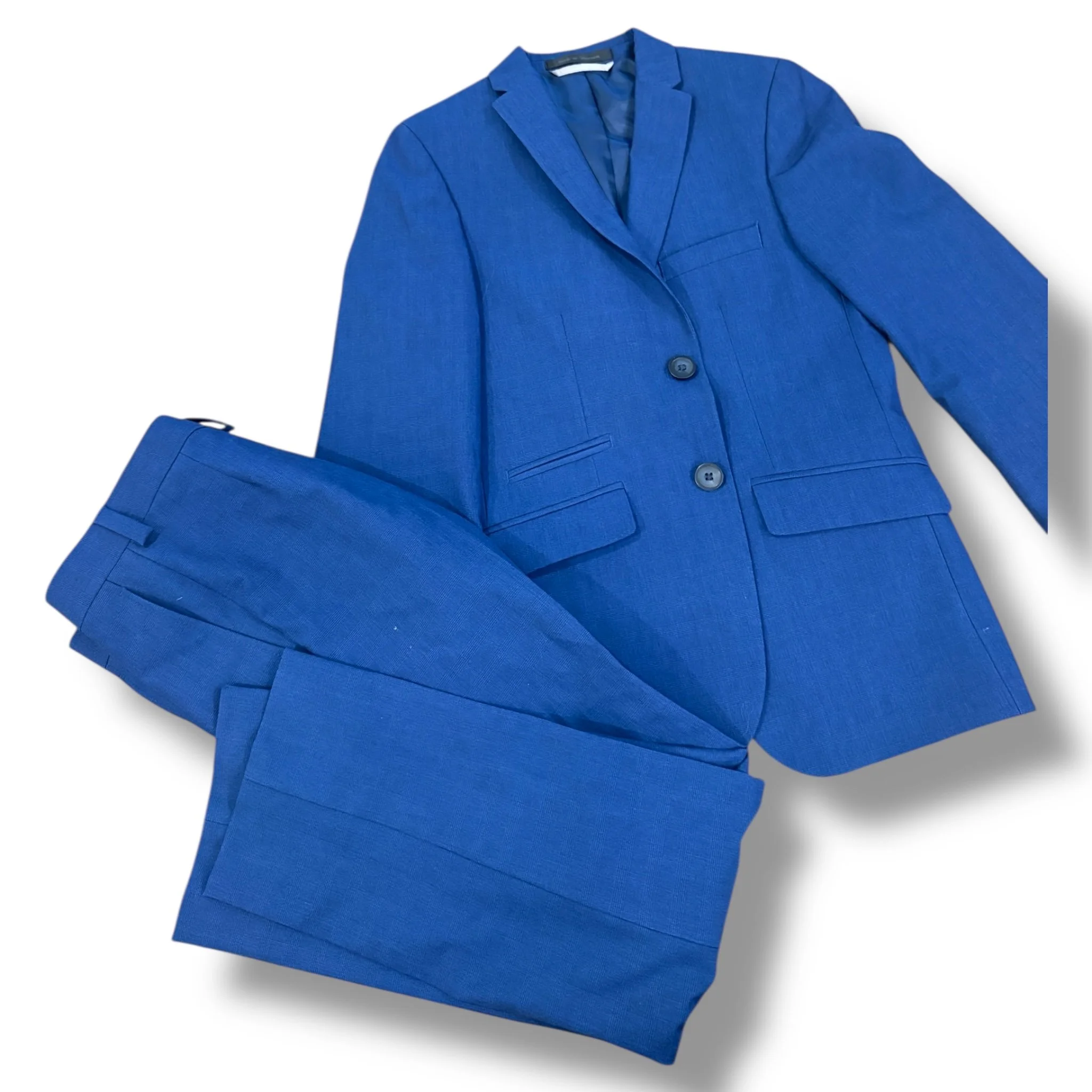 Size 10 Andrew Marc blue skinny suit