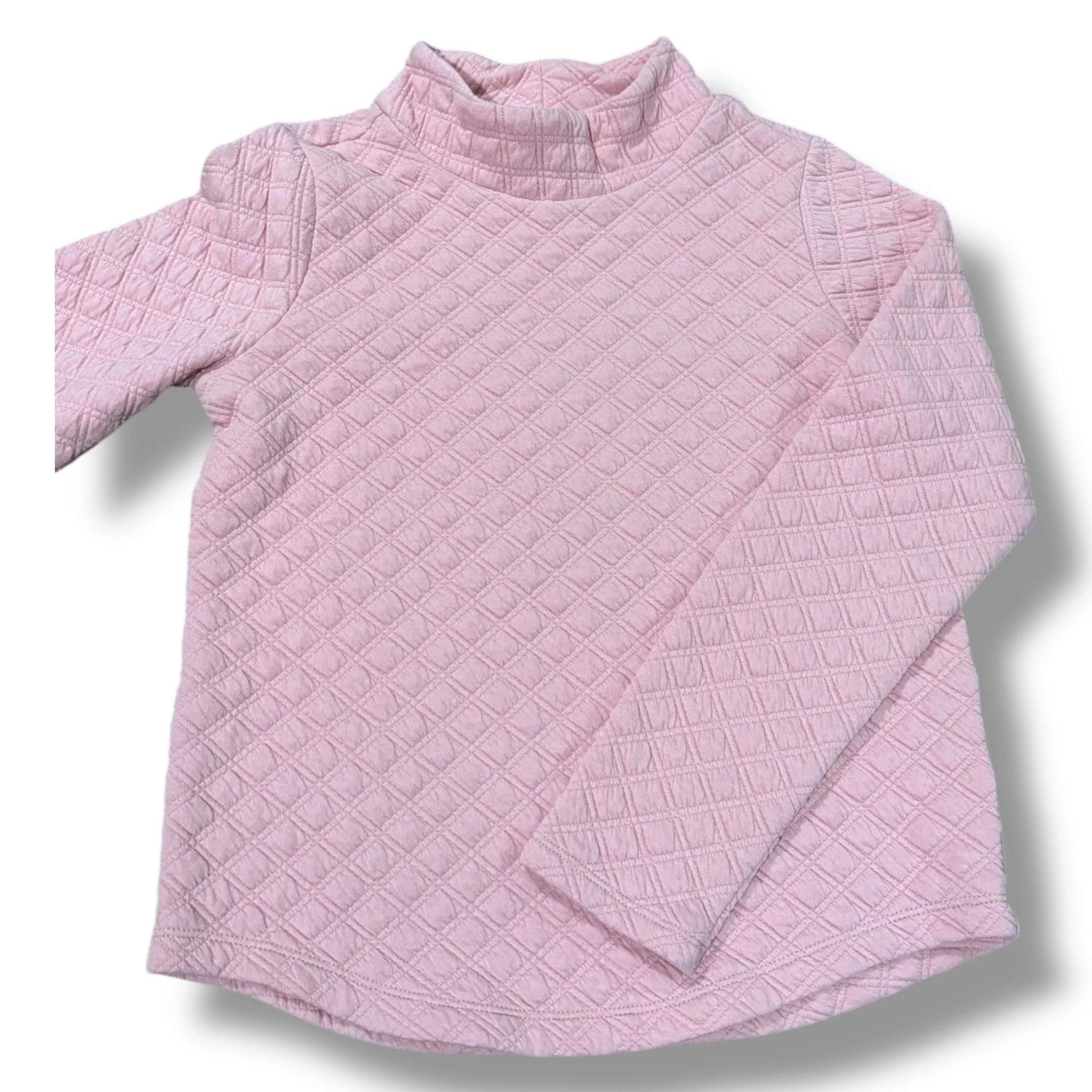Size 10-11 (L) Crewcuts light pink quilted funnel-neck sweatshirt