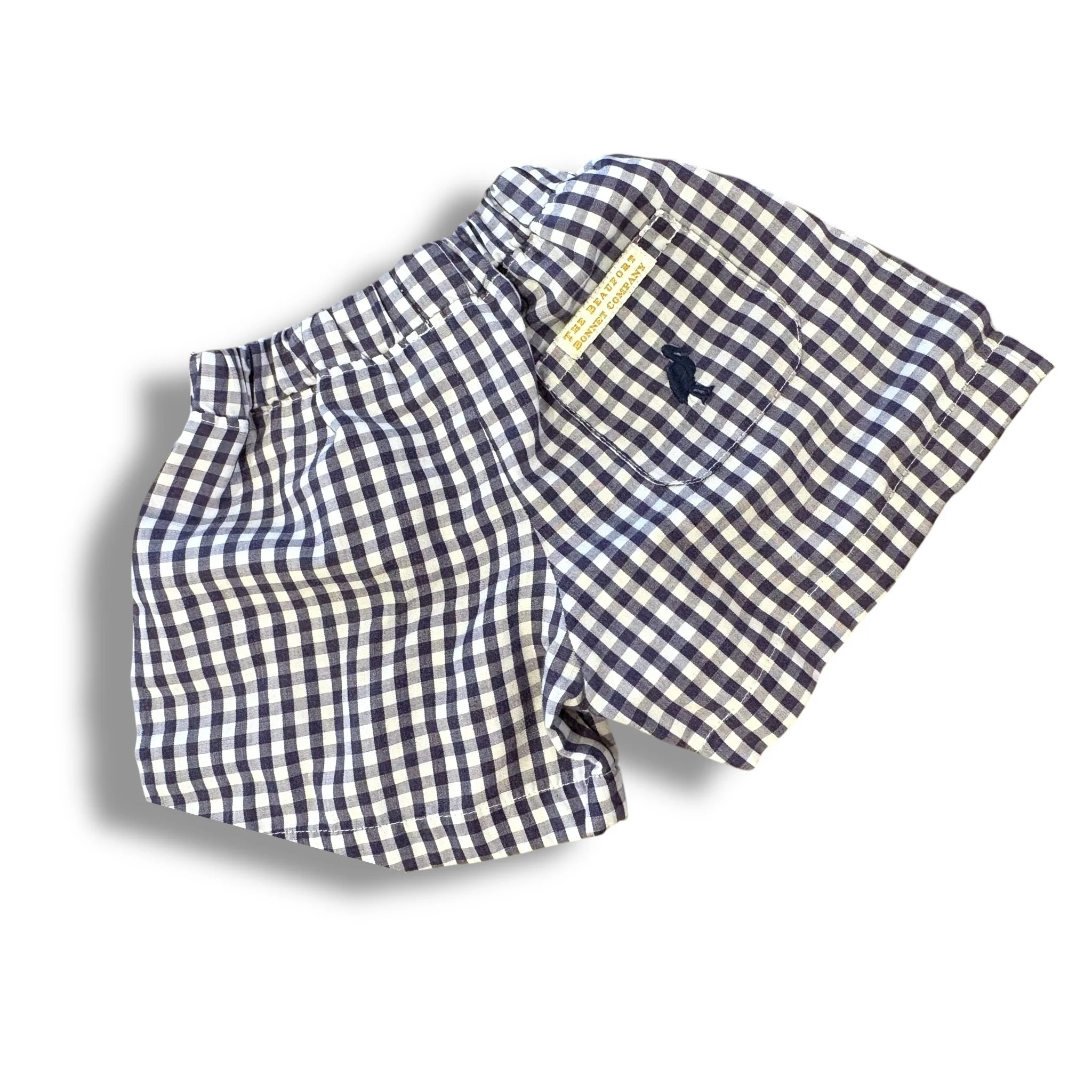 Size 18-24 month TBBC navy/white gingham sheffield shorts