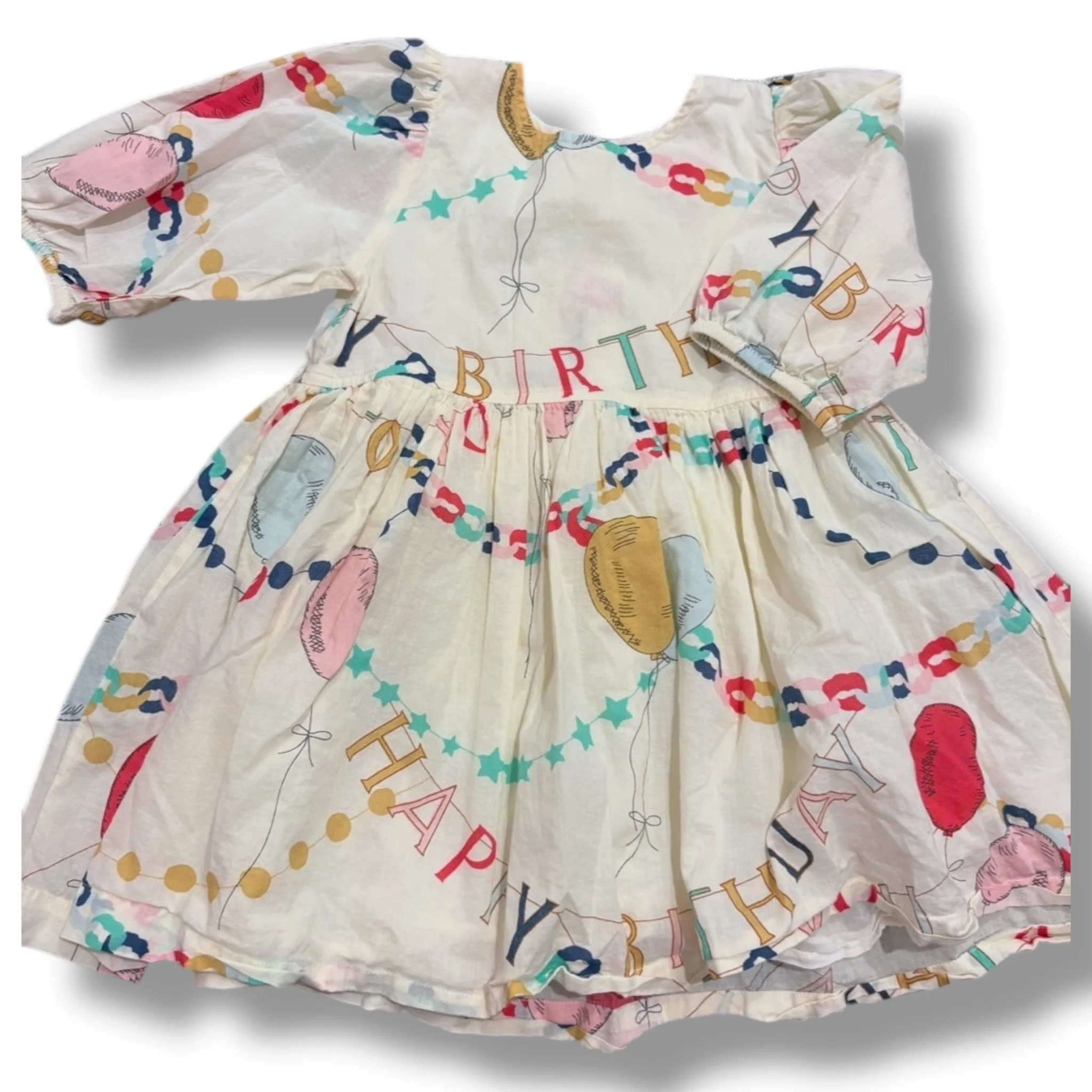 Size 3 Pink chicken cream birthday dress