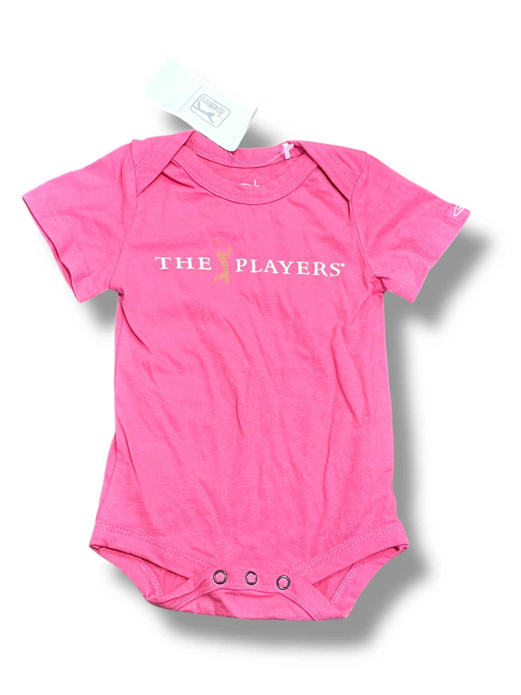 Size 0-3 month PGA tour pink onesie, NWT