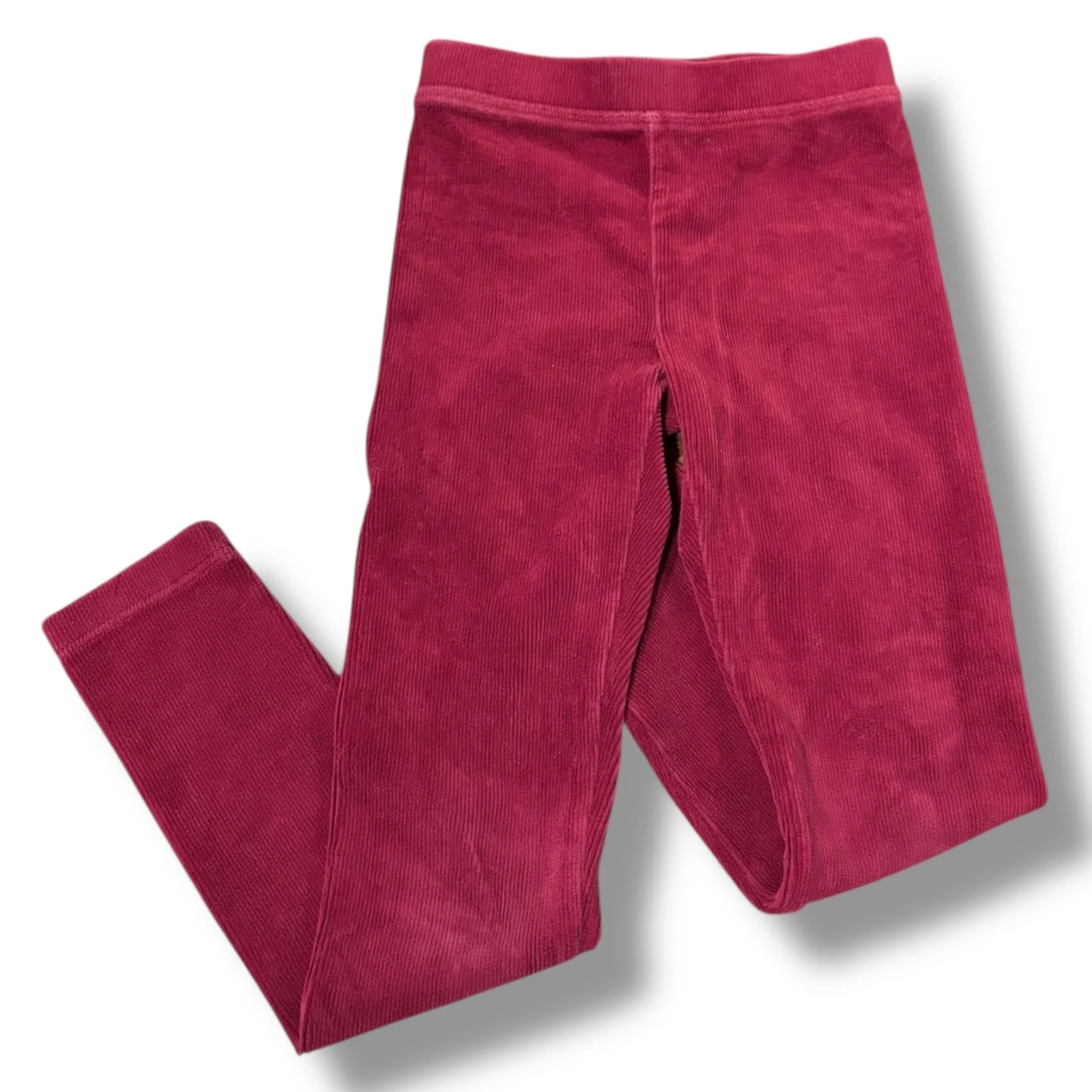 Size 7 Crewcuts burgundy ribbed leggings