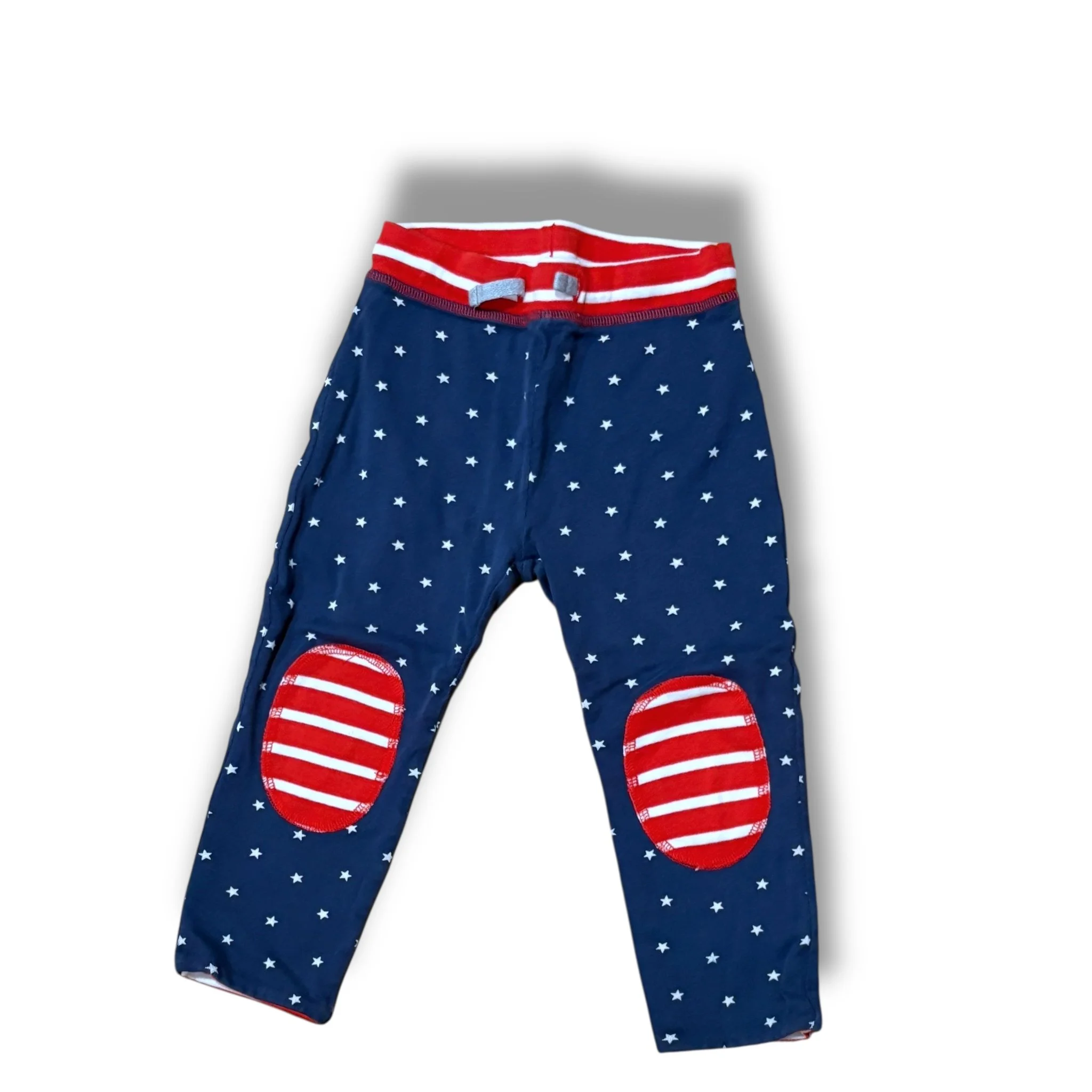 Size 2/3 Boden reversible pants, navy stars and red/white stripes