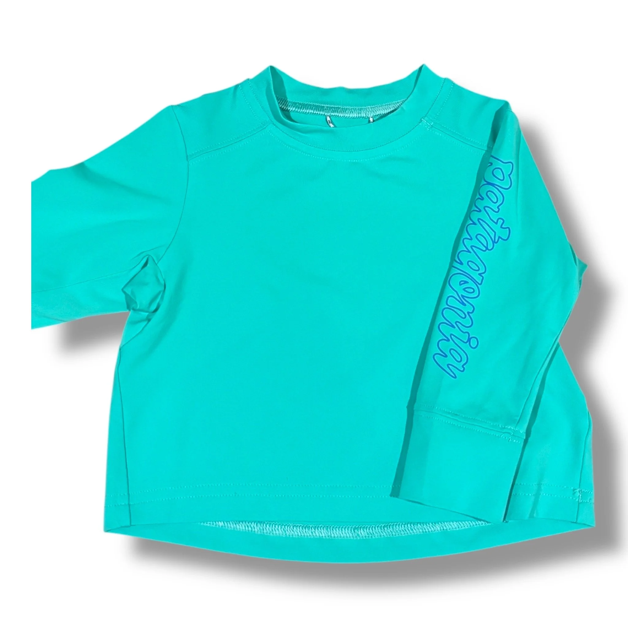 Size 3-6 month Patagonia bright green rash guard