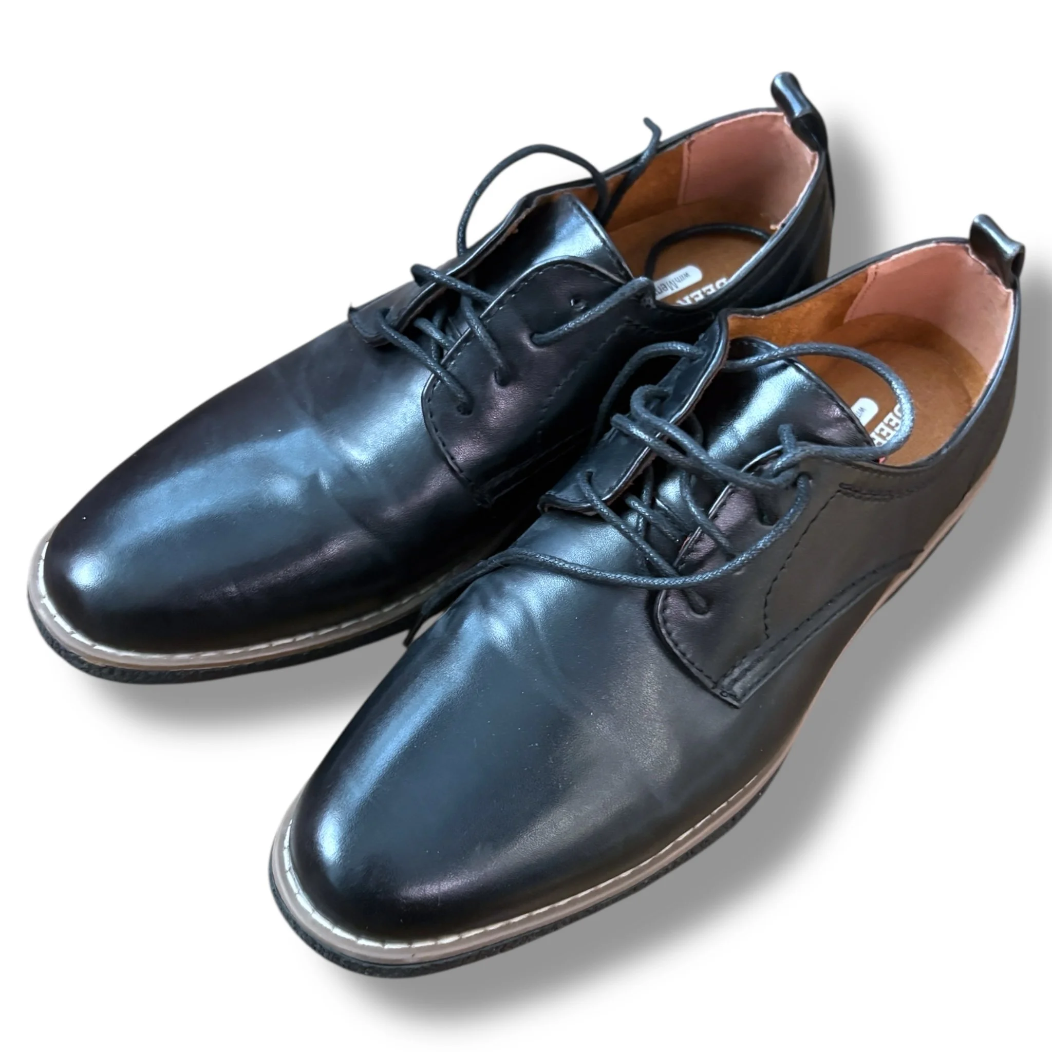 Size 6 boys Deer stag black lace up shoes