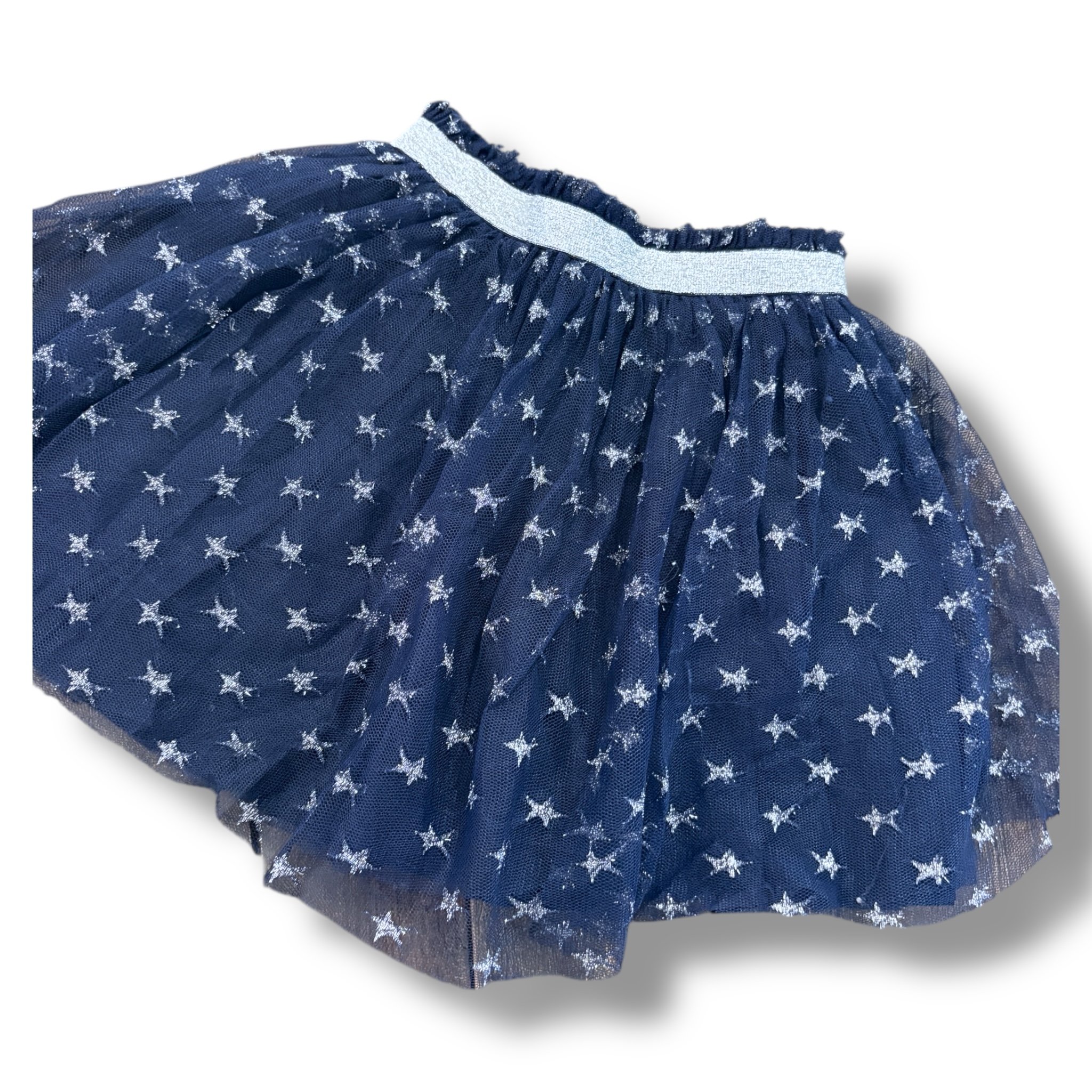 Size 4 Hanna Andersson navy tulle skirt w/ silver stars