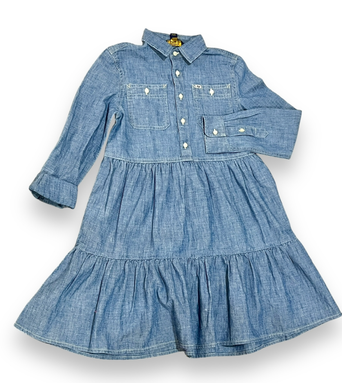 Size 8 Ralph Lauren denim button up shirt dress