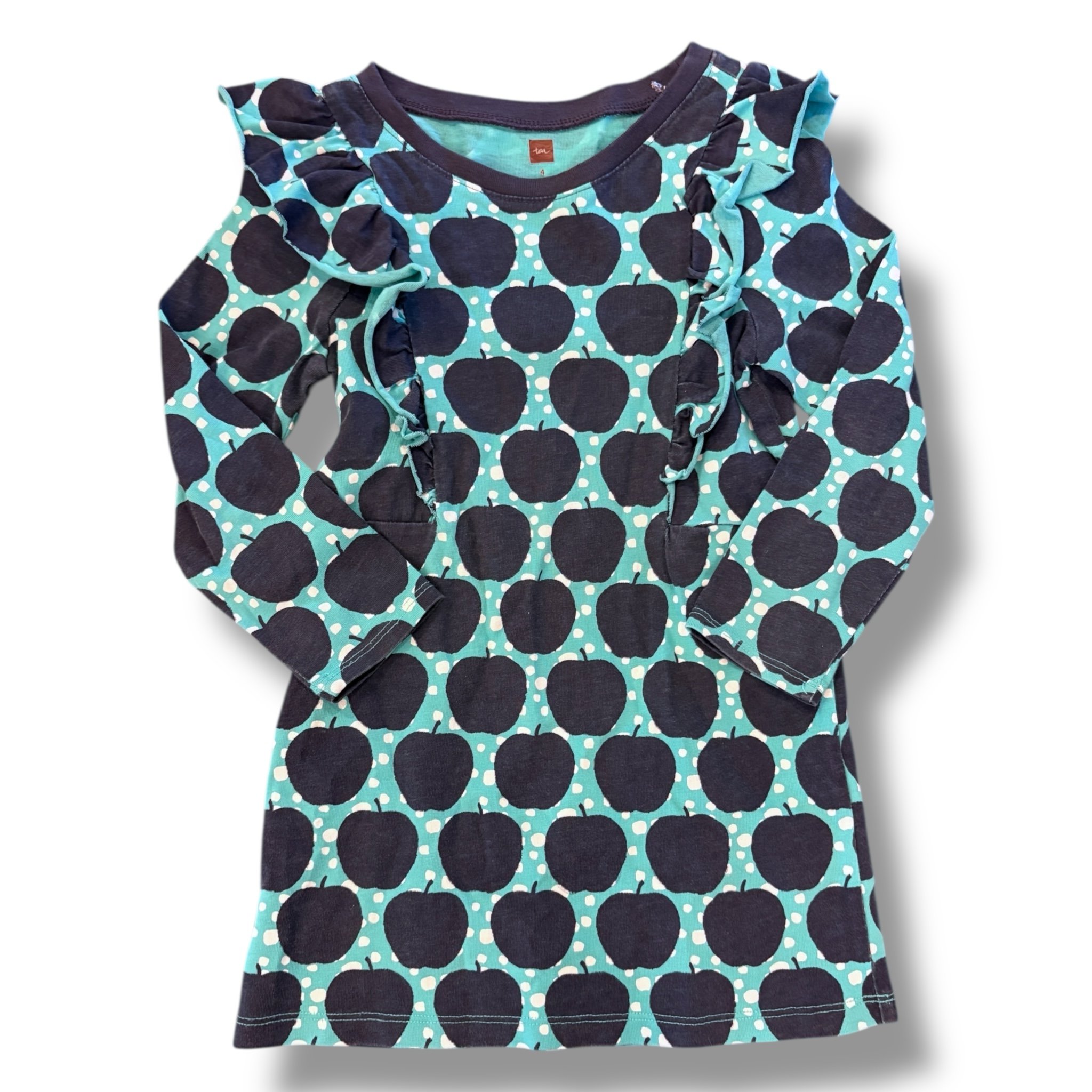 Size 4 Tea collection teal, navy long sleeve dress