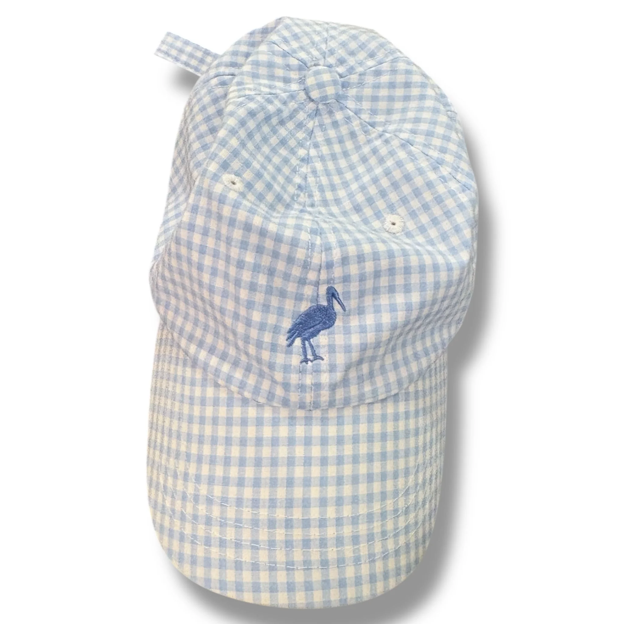 NS TBBC blue/white check hat with blue stork