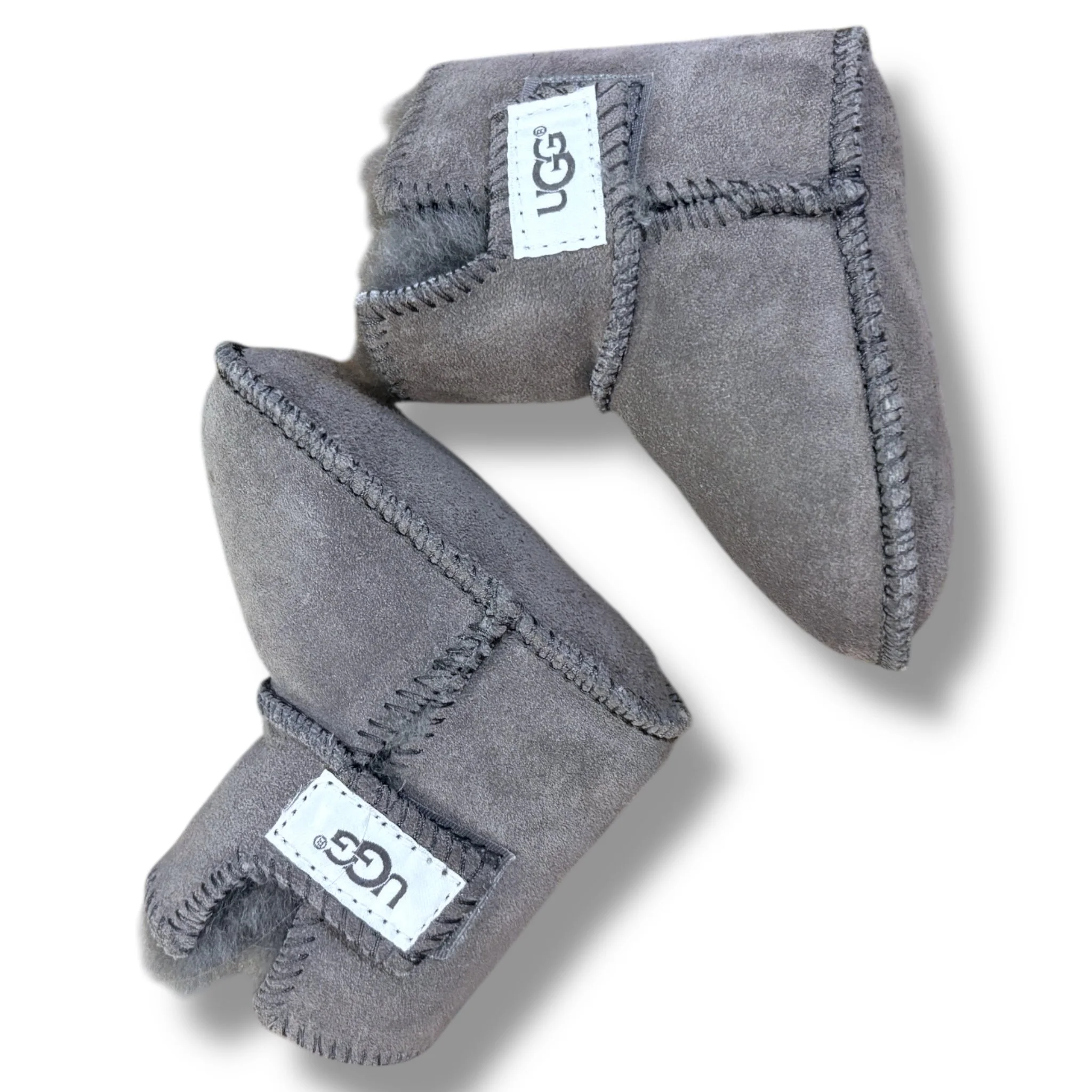 Size Infant 0-1 UGG gray boots w/ Velcro side closure