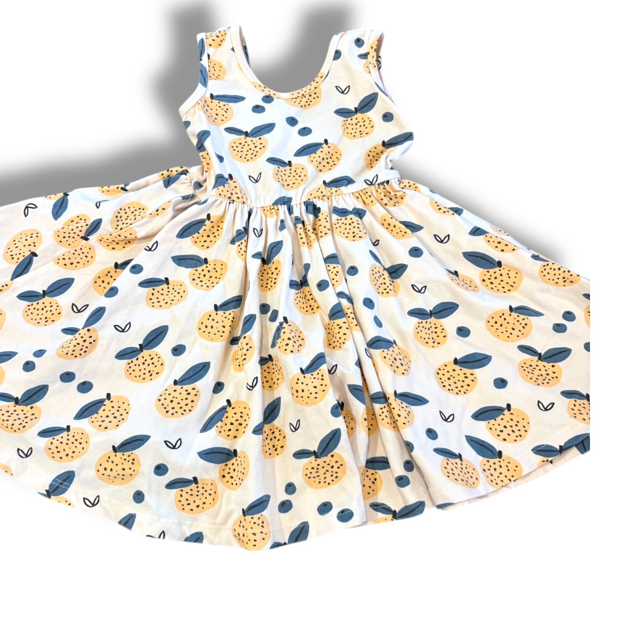 Size 3 Alice and ames cream tank dress with oranges