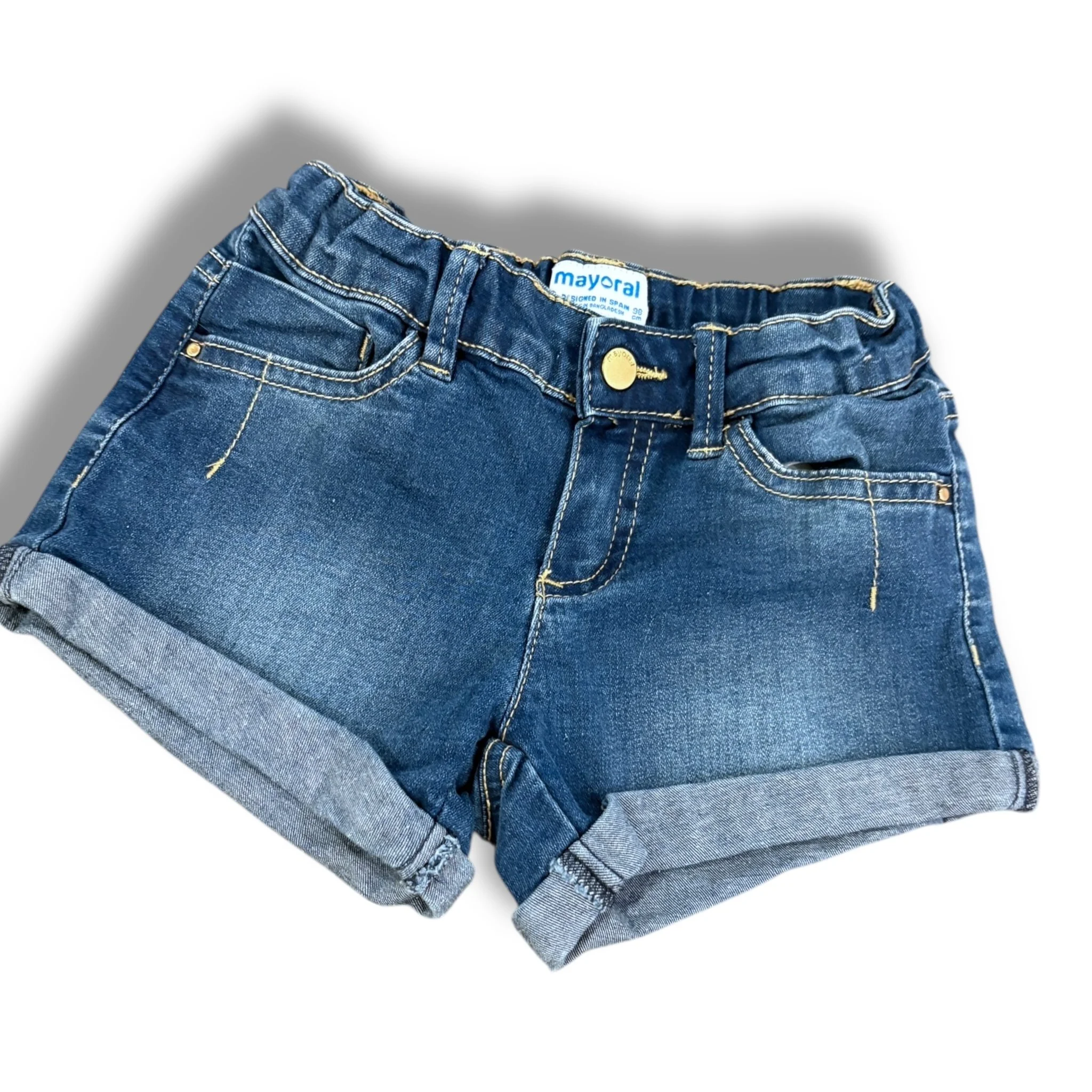 Size 3 Mayoral jean shorts with roll bottom