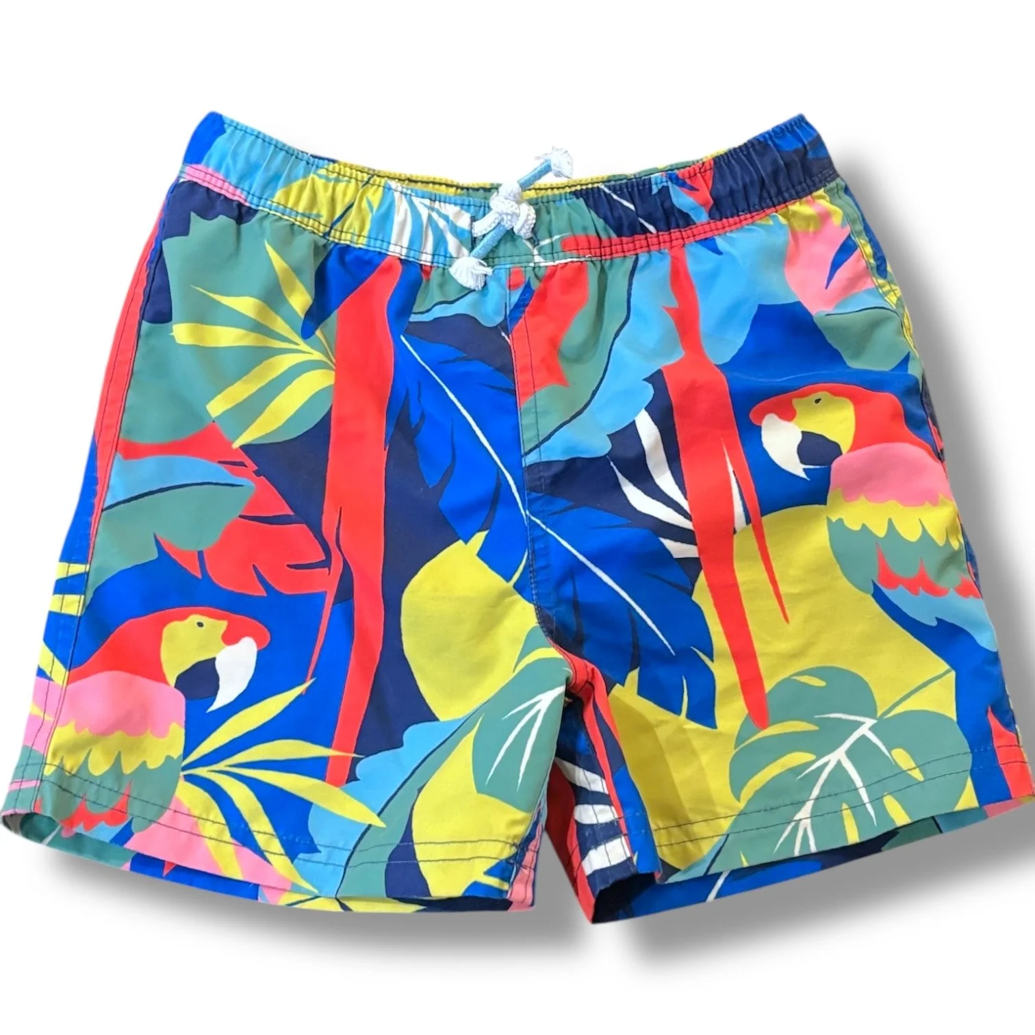 Size 4-5 Boden tropical print swim trunks
