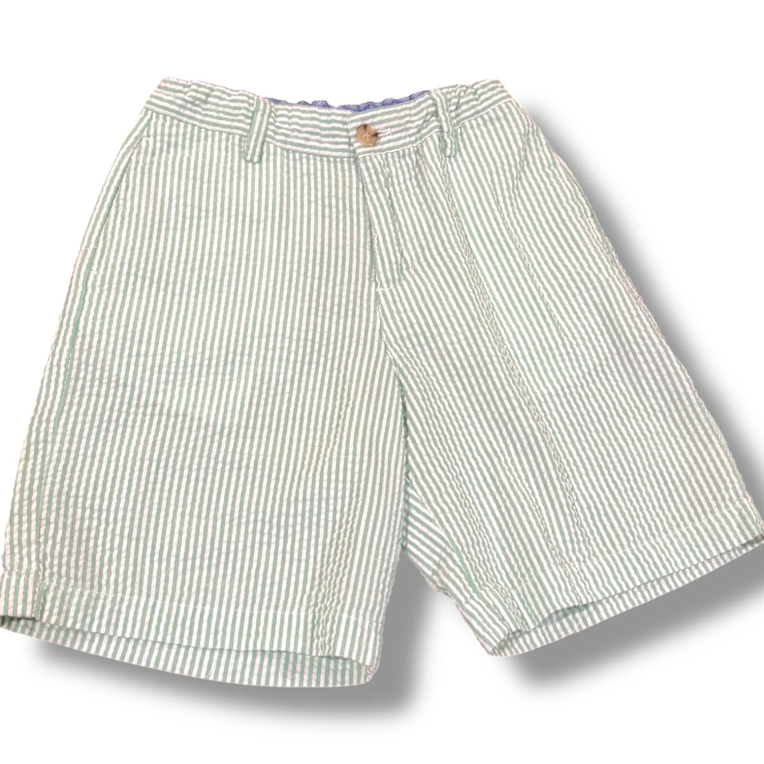 Size 7 J.Bailey green/white seersucker shorts