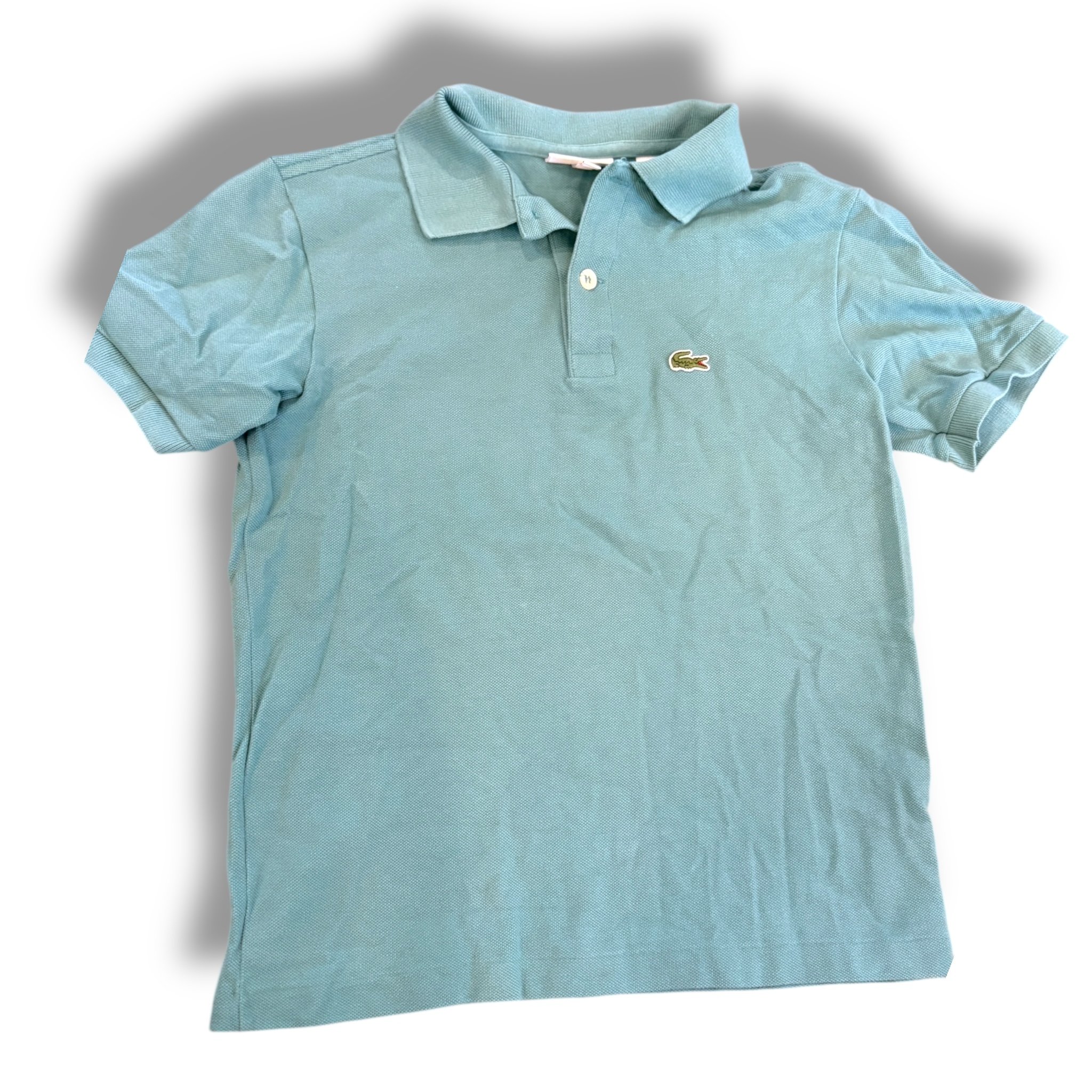 Size 10 Lacoste teal pique polo