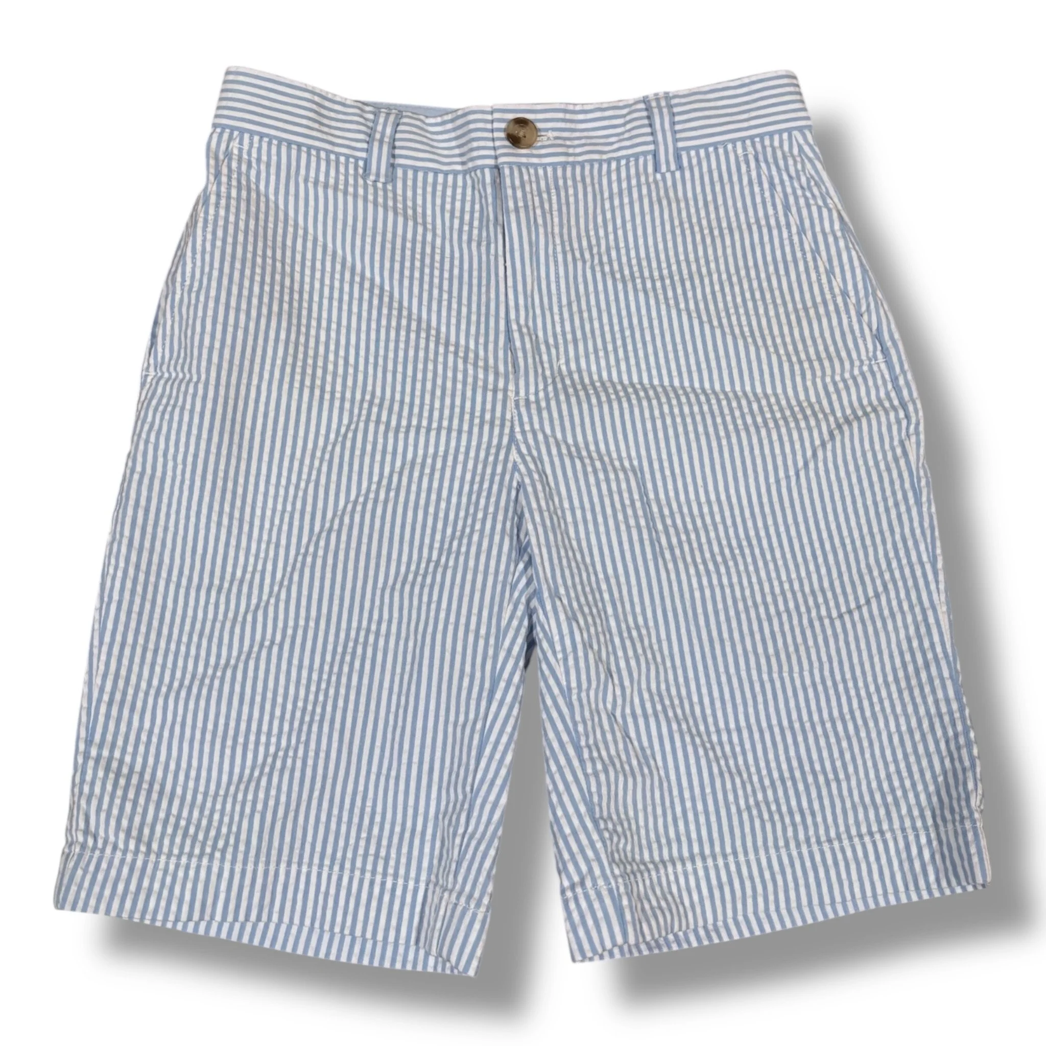Size 12 Vineyard Vines light blue/white striped seersucker shorts