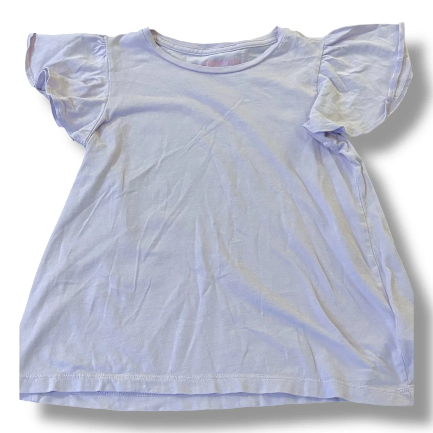 Size 10-11 (L) Crewcuts lavender flutter sleeve tee NWT