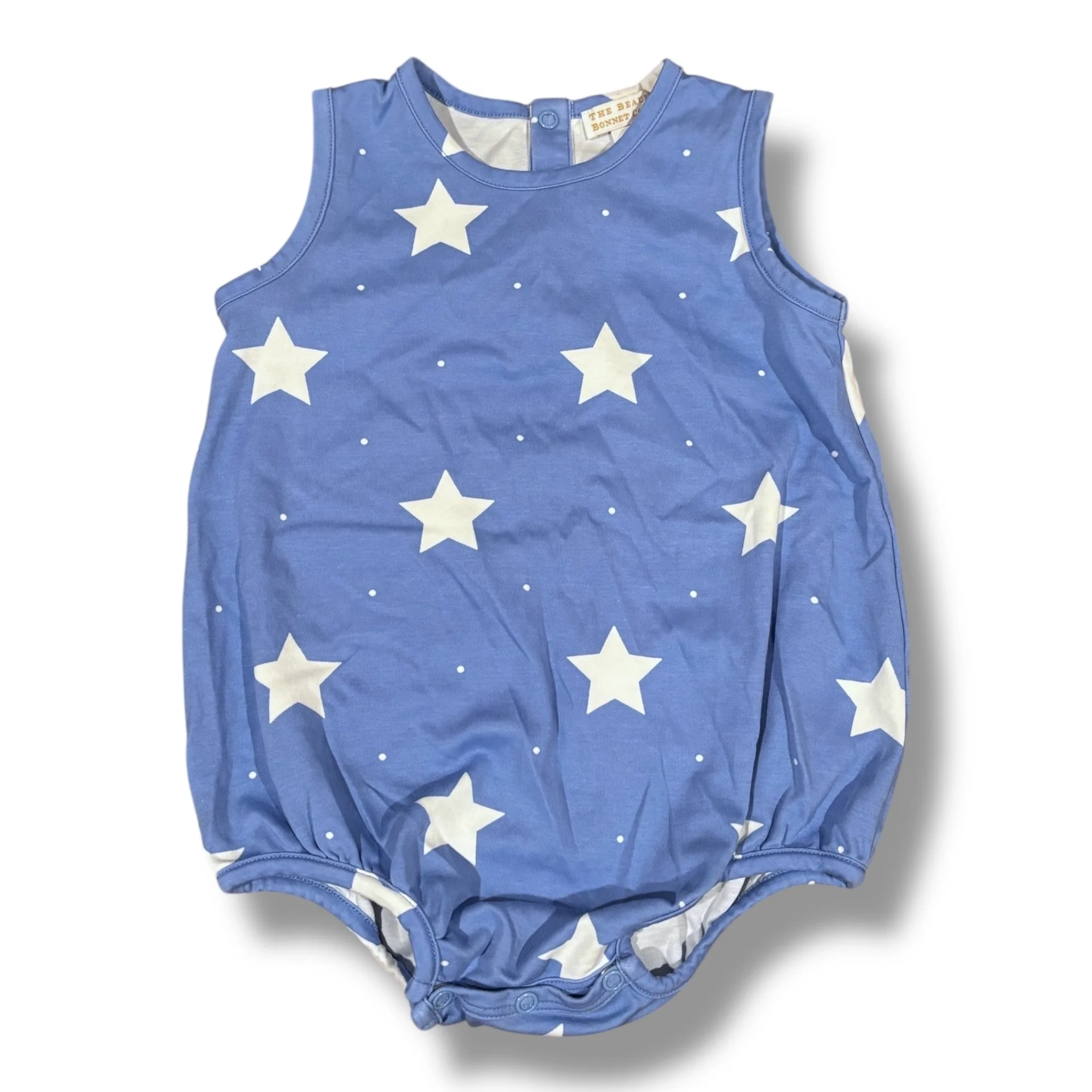 Size 2T TBBC light blue sun-suit w/ white stars