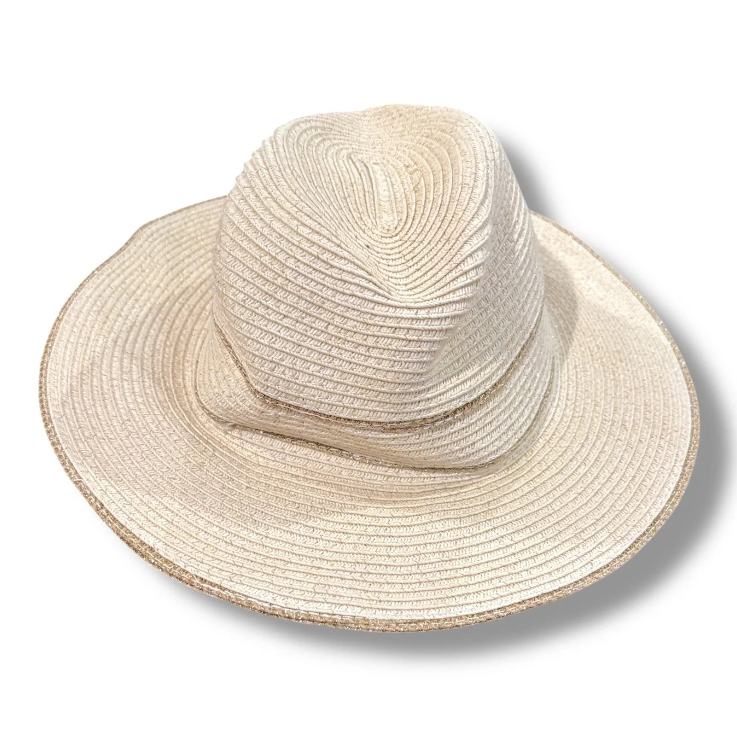 Size 4-5 Janie and Jack straw hat w/ gold trim