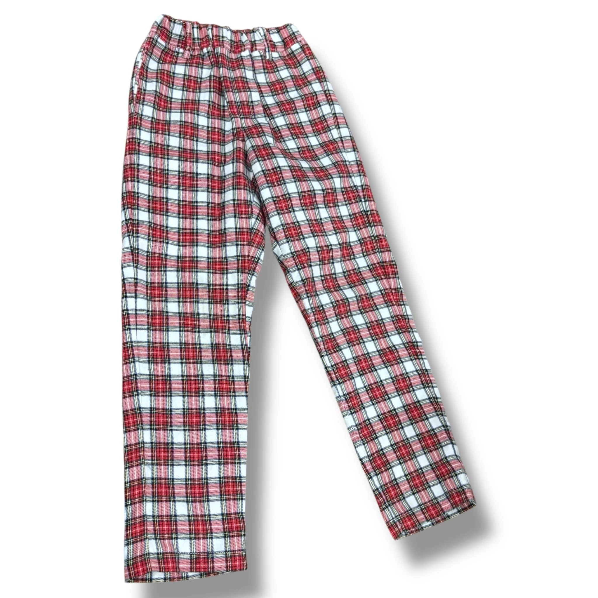Size 5 Anavini red/white flannel plaid pull on pants