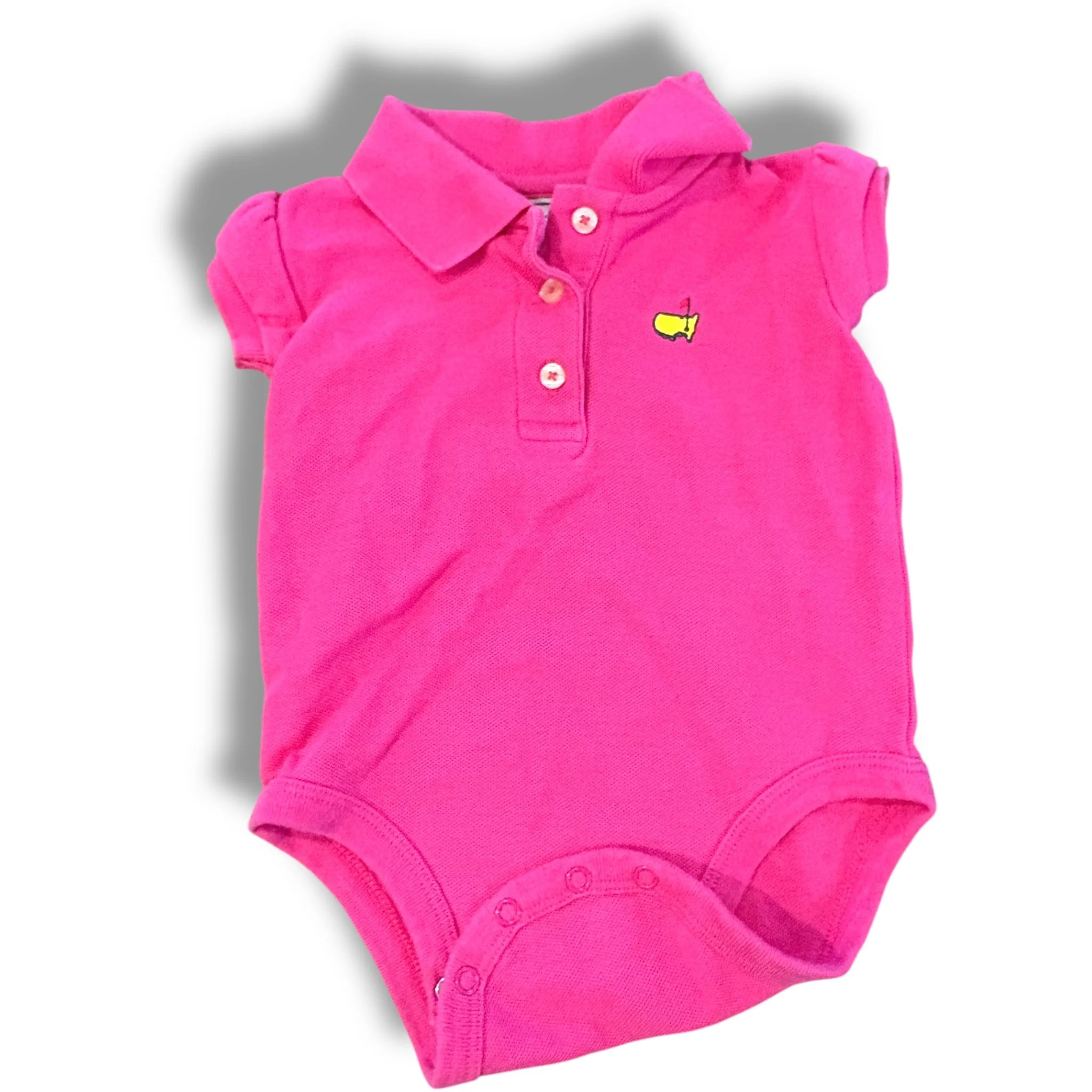 Size 6 month pink masters polo onesie
