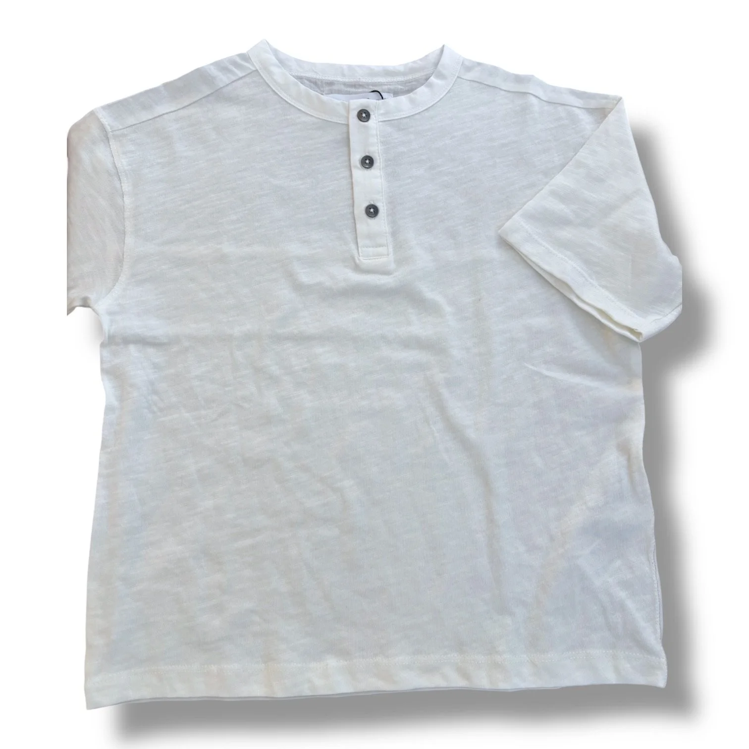 Size 7 Zara white Henley tee NWOT