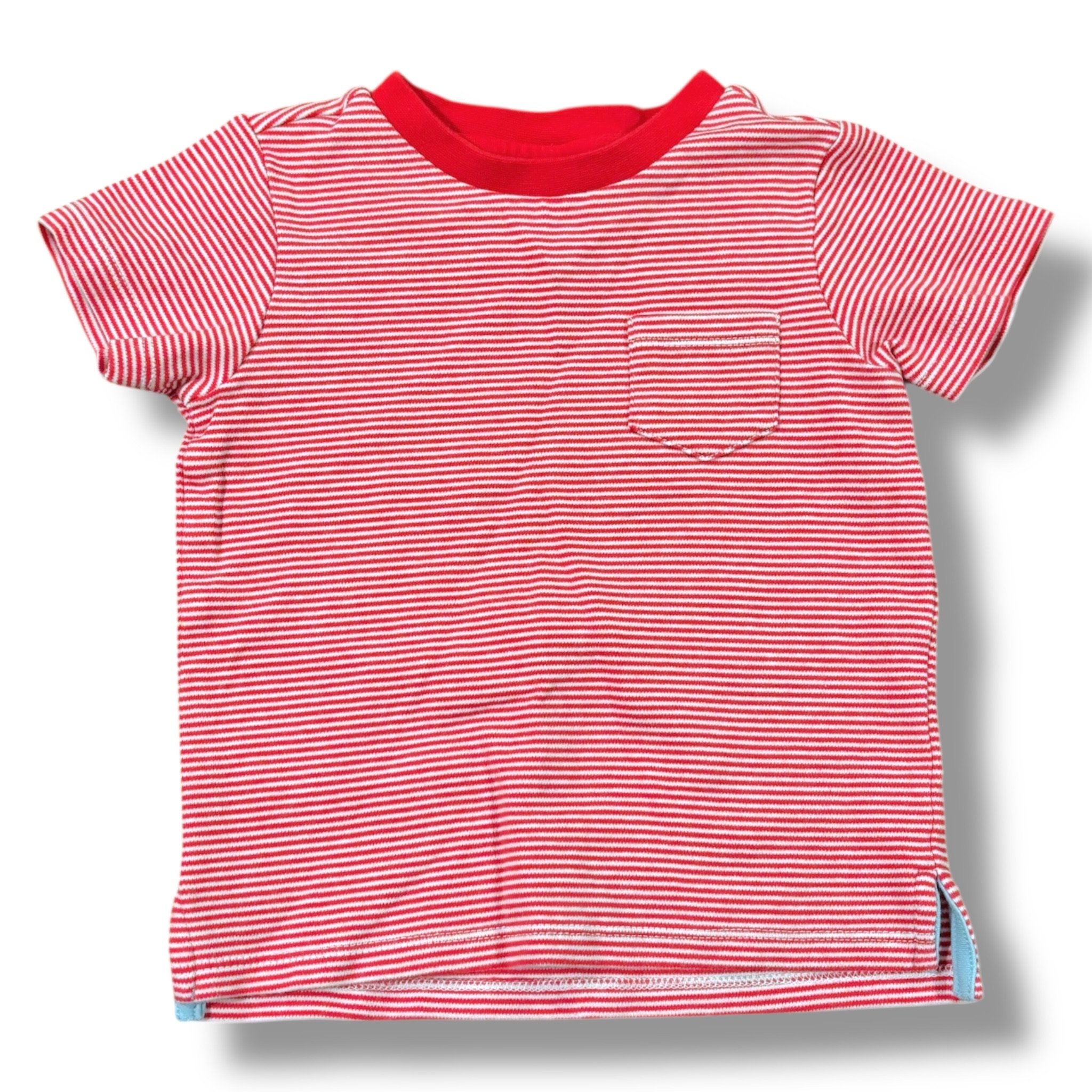 Size 2T Edgehill Collection red/white striped pocket tee
