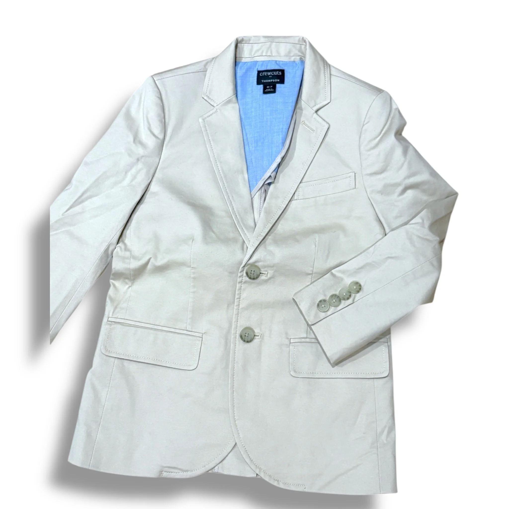 Size 6/7 Crewcuts (Factory) khaki suit jacket